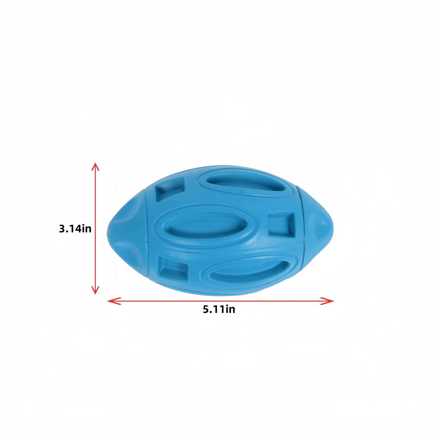 Alilang High Quality Rubber Squeaky Rugby - Shaped Dog Toy Durable Pet Toy Ball