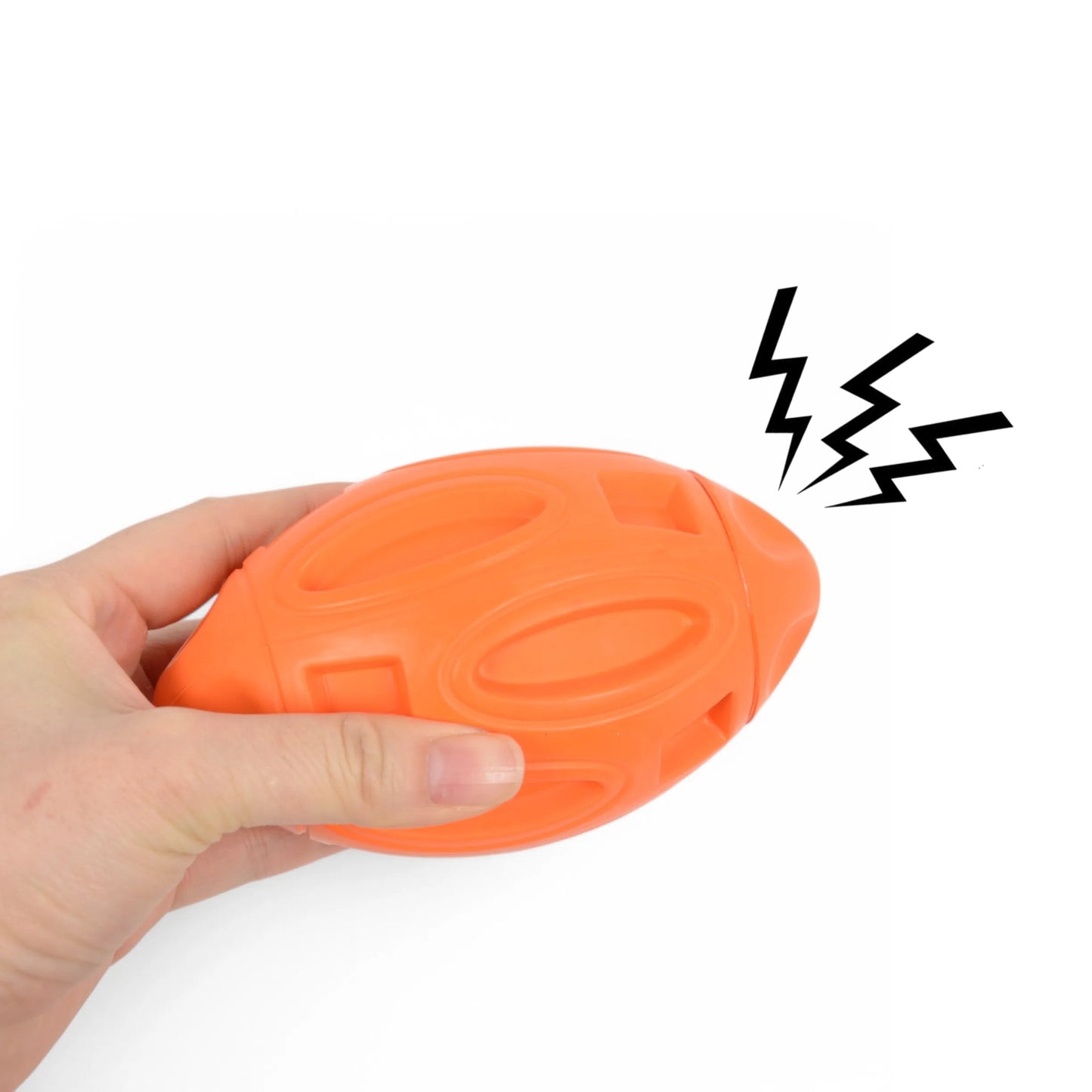 Alilang High Quality Rubber Squeaky Rugby - Shaped Dog Toy Durable Pet Toy Ball