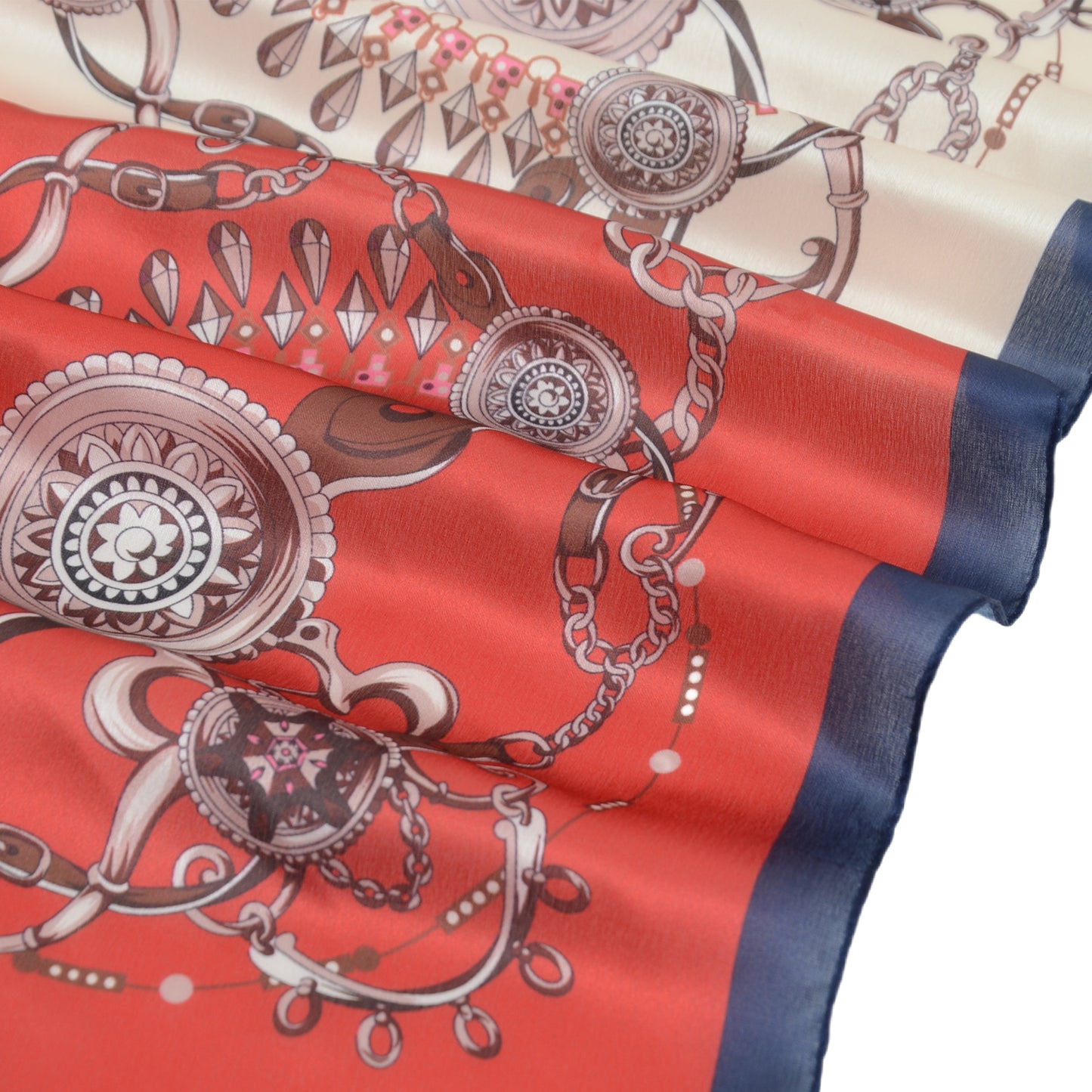 Anna-Kaci Silk Feeling Hair Scarf Small Square Satin Head Scarf Neckerchief Women 23 Inches