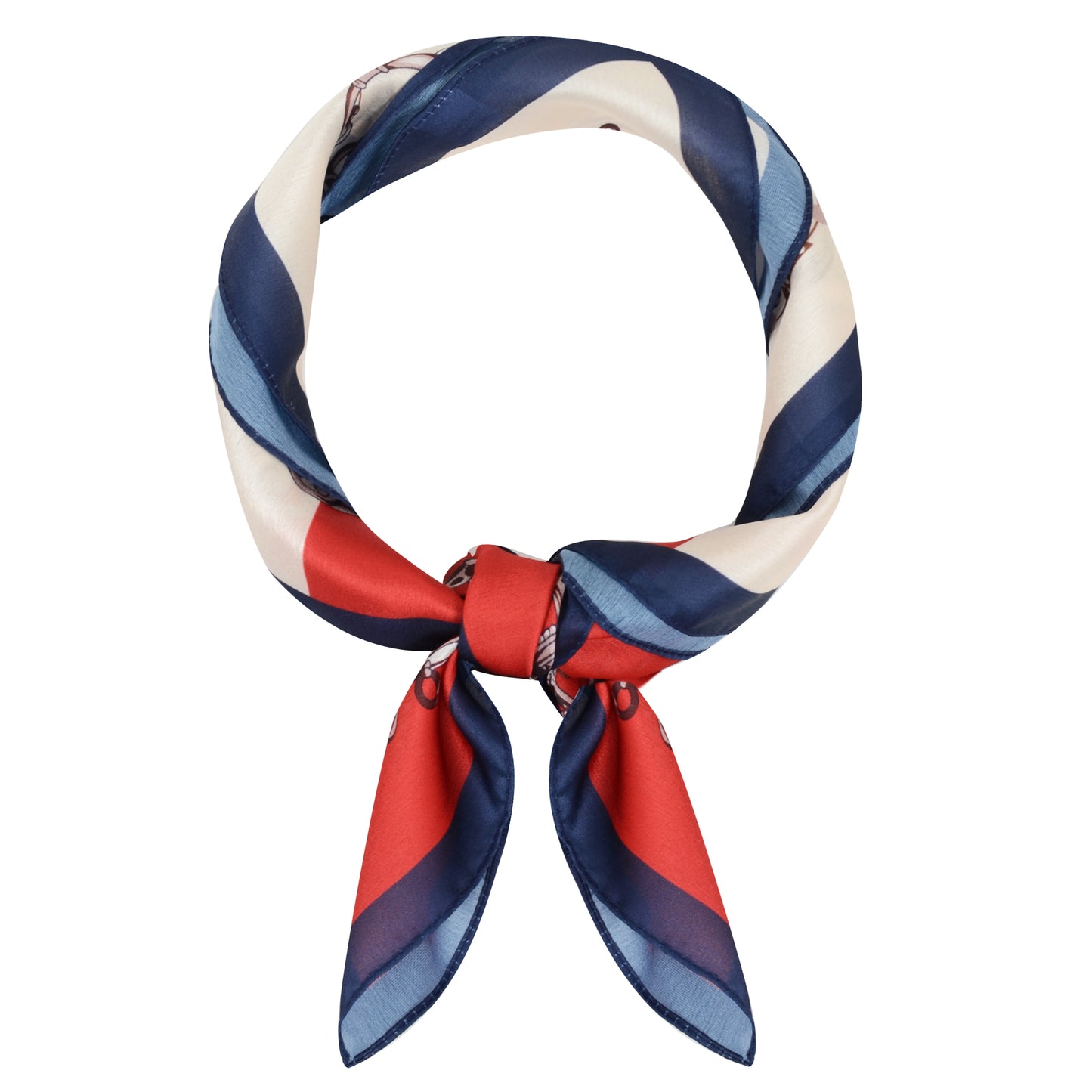 Anna-Kaci Silk Feeling Hair Scarf Small Square Satin Head Scarf Neckerchief Women 23 Inches