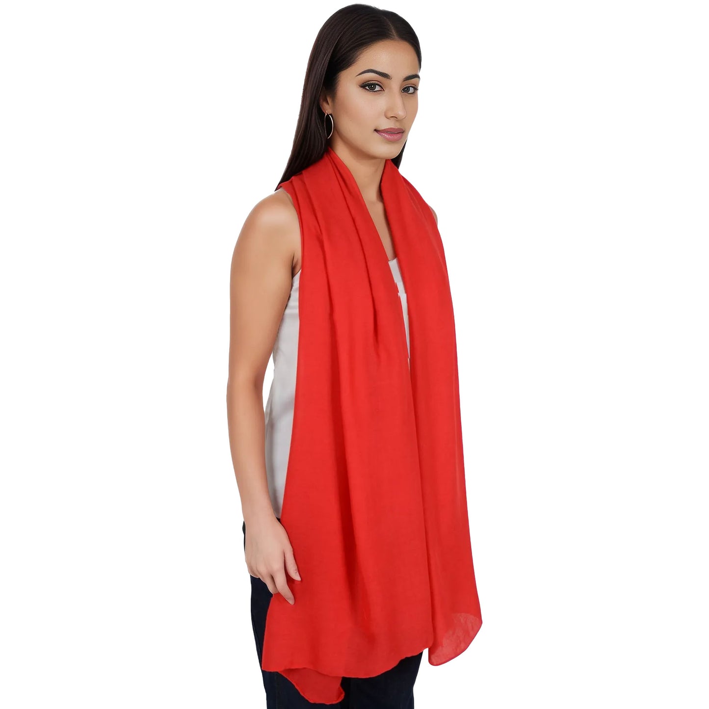 Anna-Kaci Womens Lightweight Chiffon Long Fashion Scarves Solid Color Fall Wrap Shawls