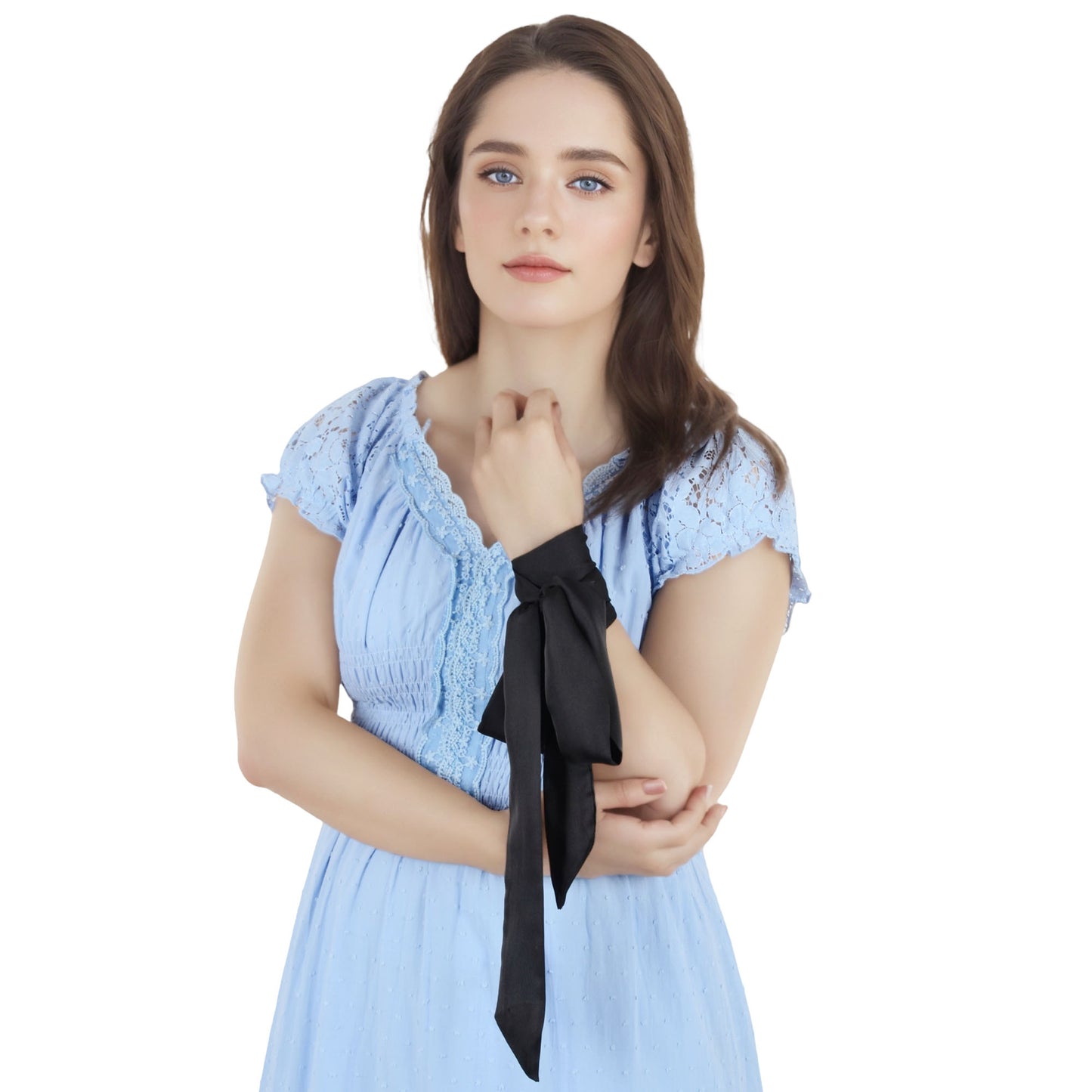 Alilang Women's Solid Color Ribbon Scarf Long Neckerchief Satin Belt Necktie Headscarf Narrow Scarf