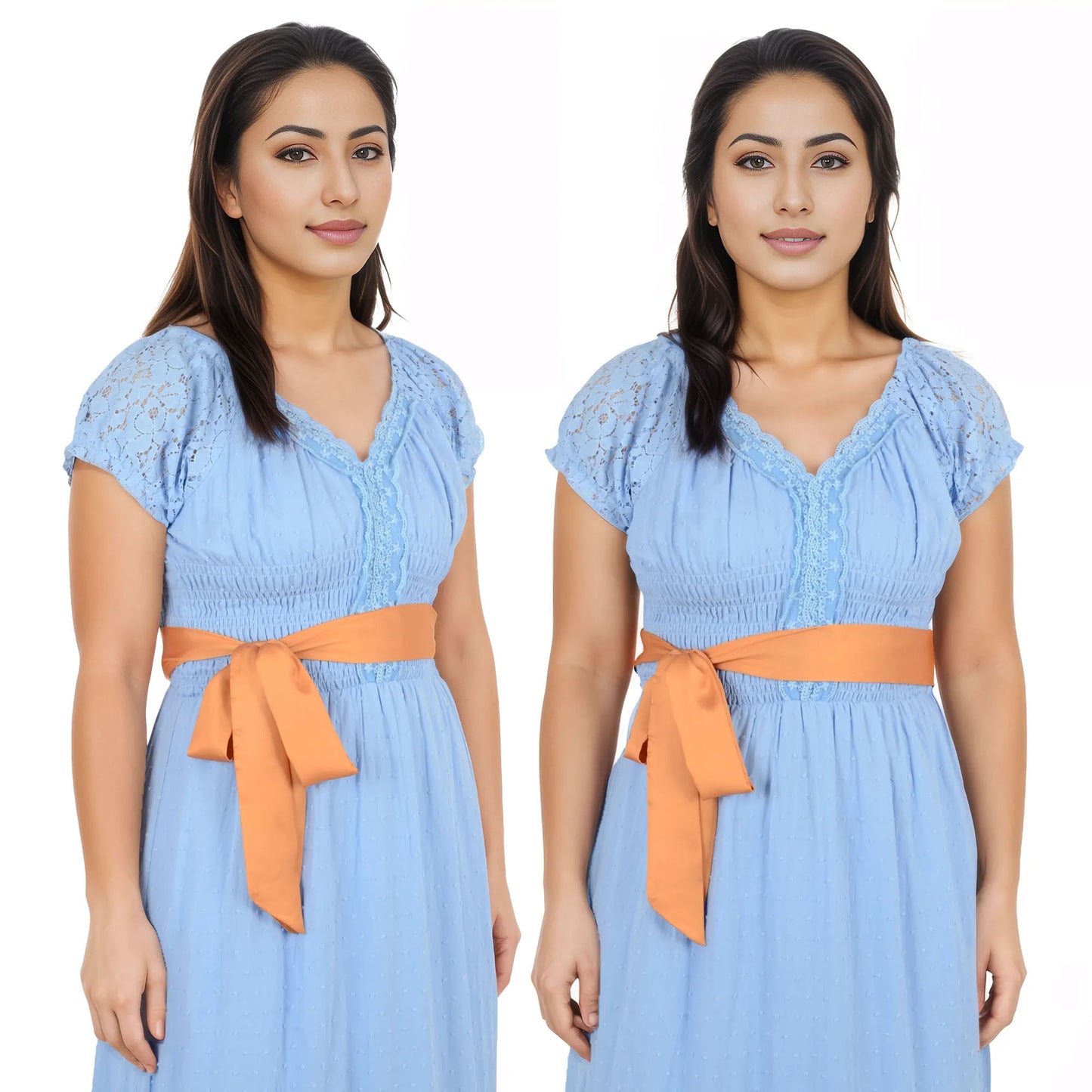 Alilang Women's Solid Color Ribbon Scarf Long Neckerchief Satin Belt Necktie Headscarf Narrow Scarf