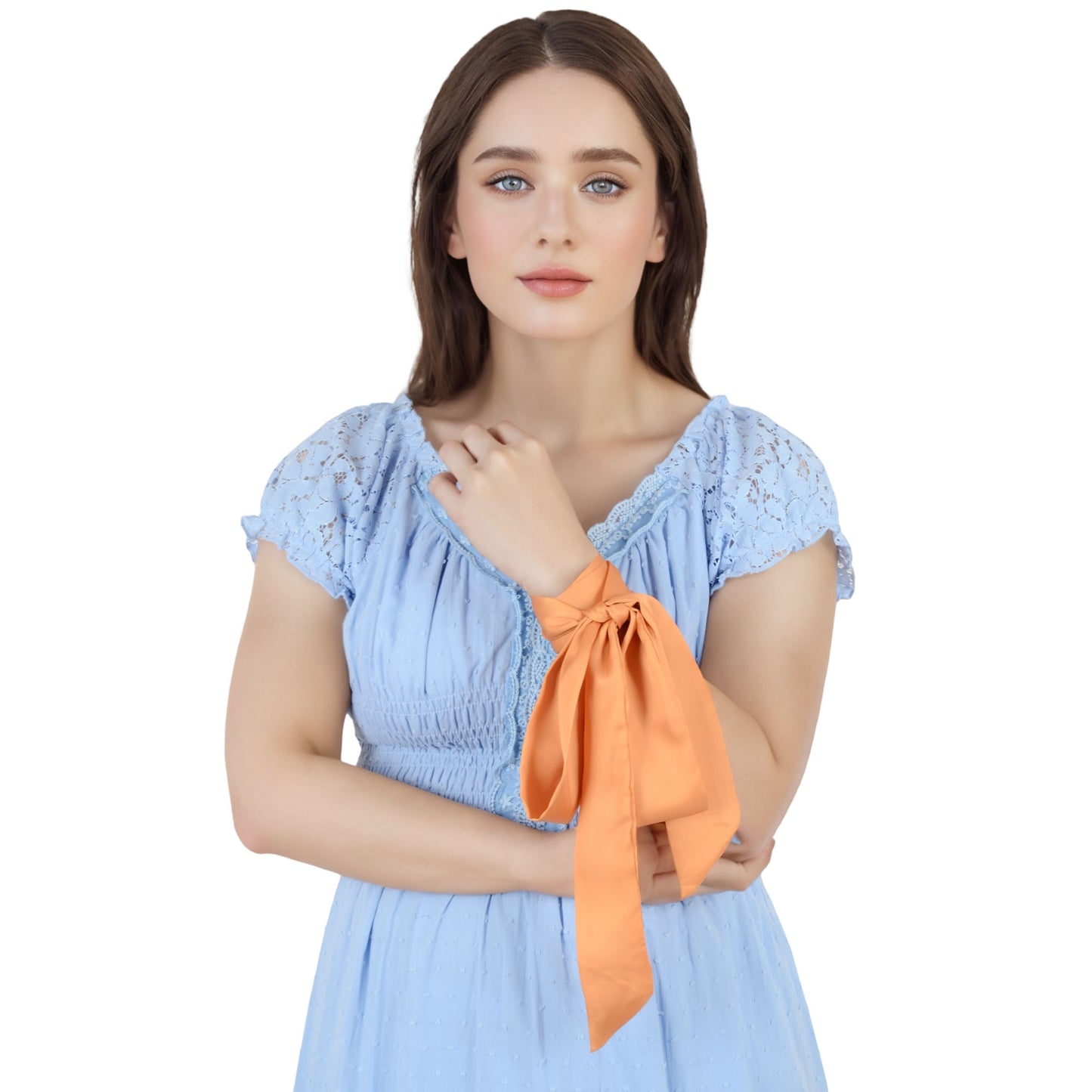Alilang Women's Solid Color Ribbon Scarf Long Neckerchief Satin Belt Necktie Headscarf Narrow Scarf