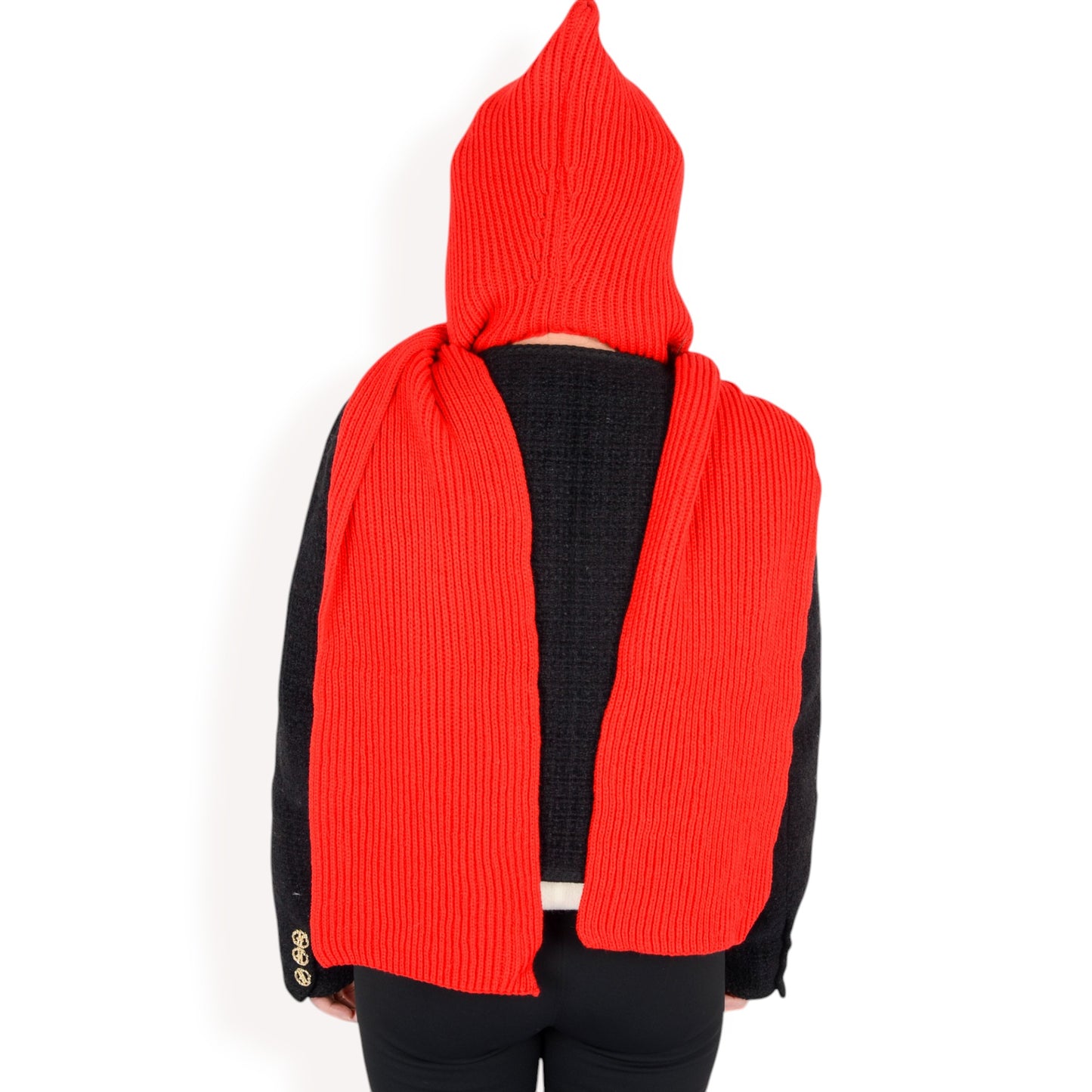 Anna-Kaci Women's Knitted Hooded Scarf with Versatile Design and Warm Ribbed Texture for Stylish Comfort and Winter Protection