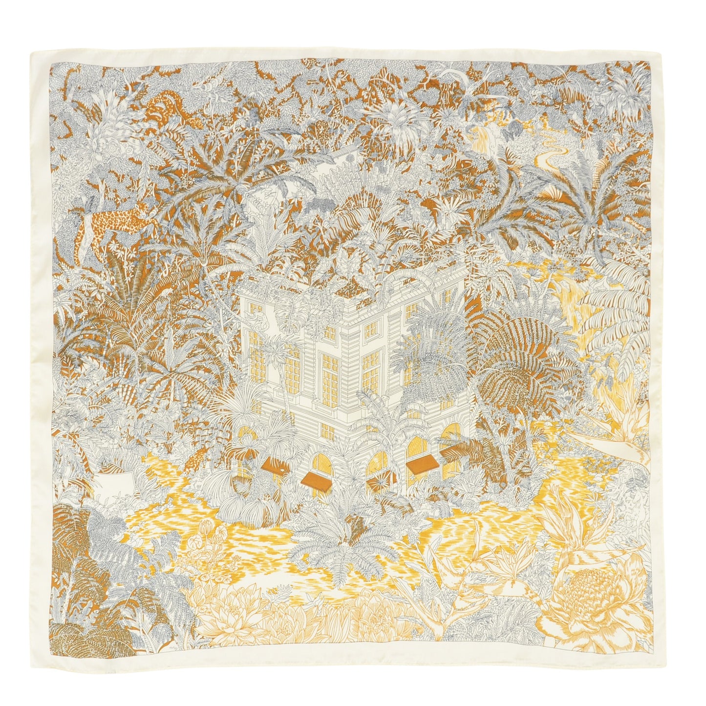 Anna-Kaci Elegant Satin Square Scarf Artistic Print Versatile Styling Accessory - 27.5IN¡Á27.5IN