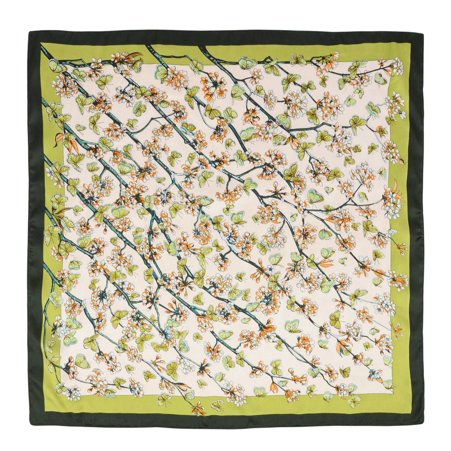 Anna-Kaci Satin Square Scarf Floral Print Versatile Styling Accessory for Headscarves and Shawls - 27.5IN¡Á27.5IN