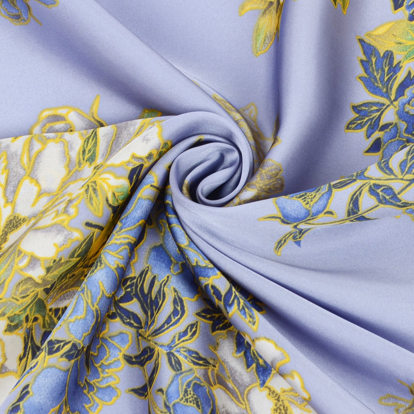 Anna-Kaci Satin Square Scarf Floral Print Versatile Styling Accessory for Headscarves and Shawls - 27.5IN¡Á27.5IN