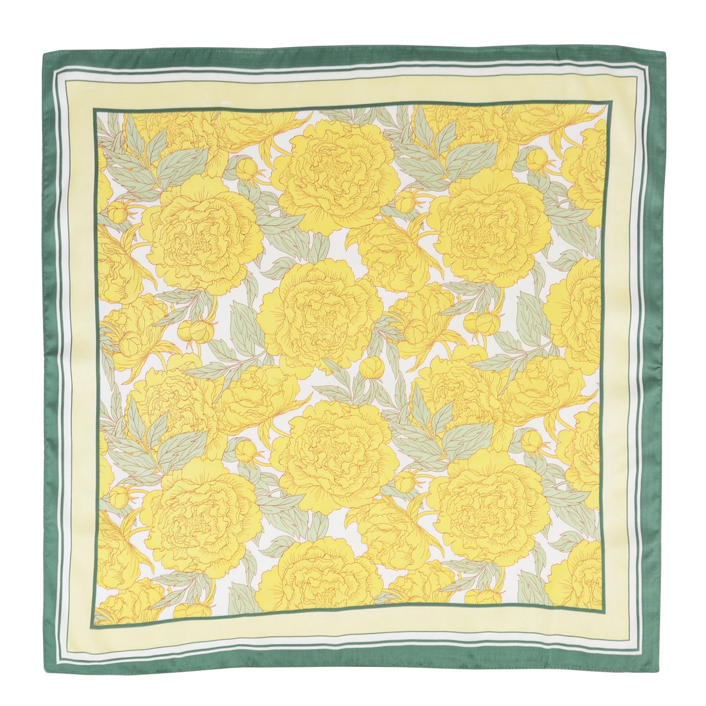 Anna-Kaci Satin Square Scarf Floral Print Versatile Styling Accessory for Headscarves and Shawls - 27.5IN¡Á27.5IN