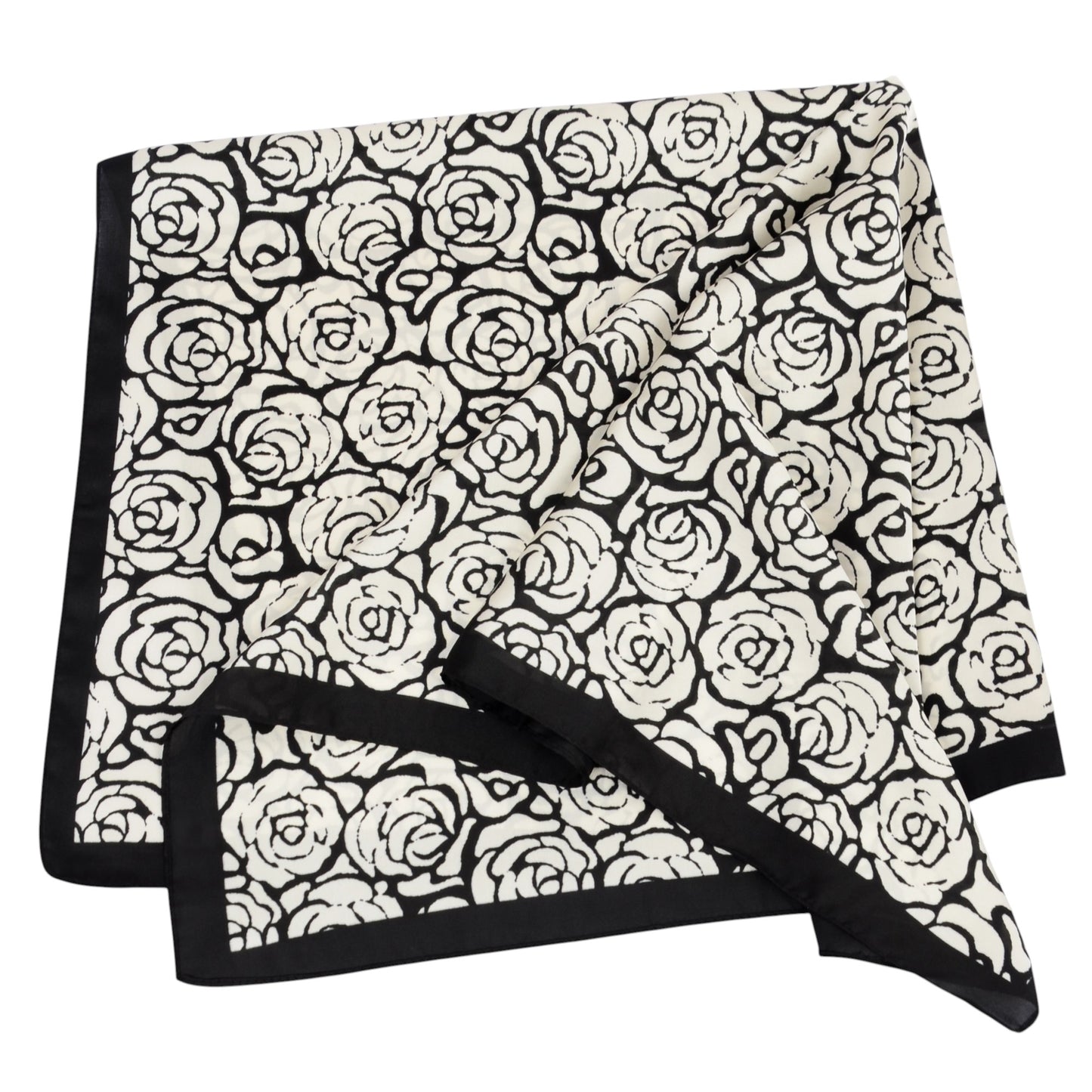 Anna-Kaci Fashion Satin Silk Scarf with Polka Dot and Floral Patterns Versatile Accessory - 27.5IN¡Á27.5IN