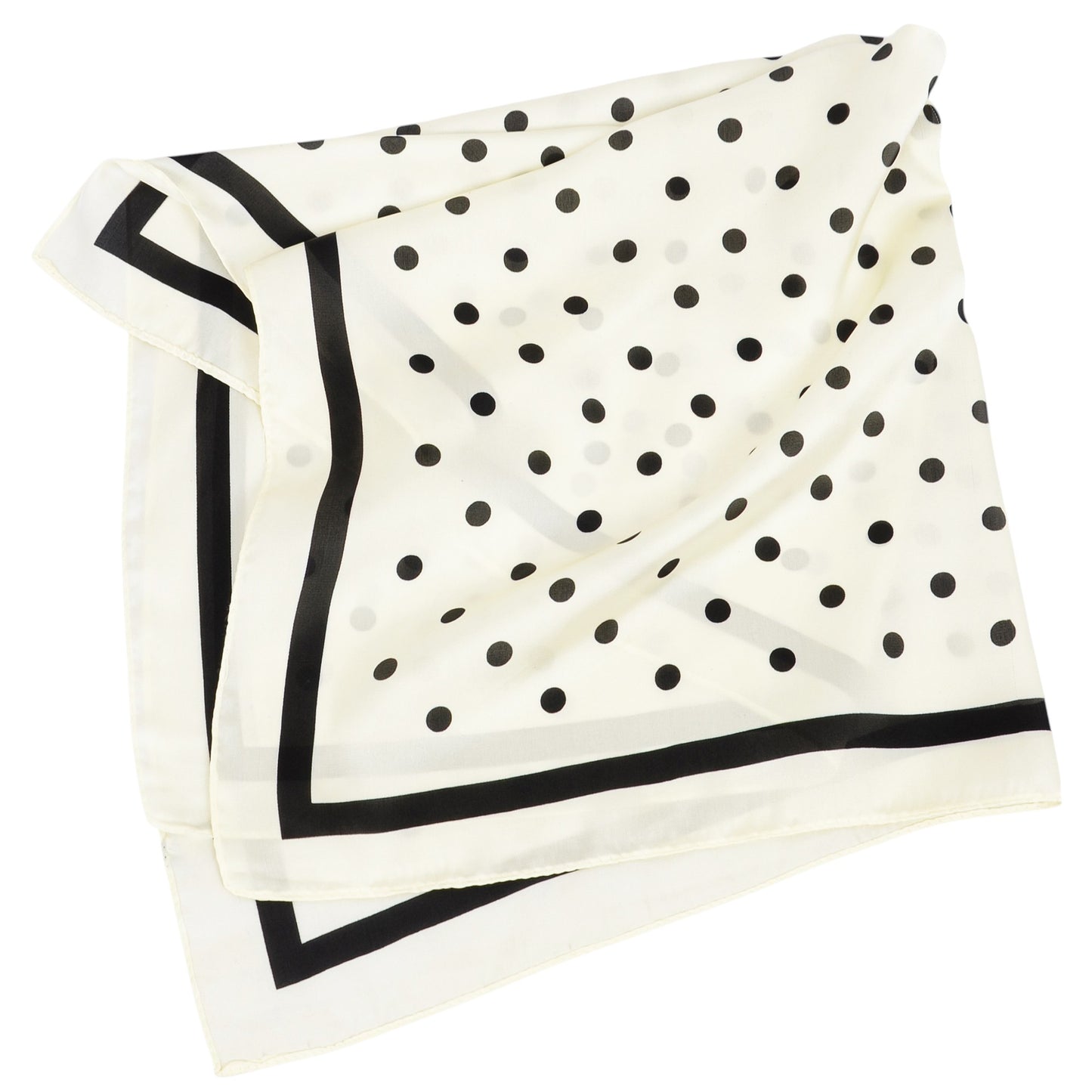 Anna-Kaci Fashion Satin Silk Scarf with Polka Dot and Floral Patterns Versatile Accessory - 27.5IN¡Á27.5IN