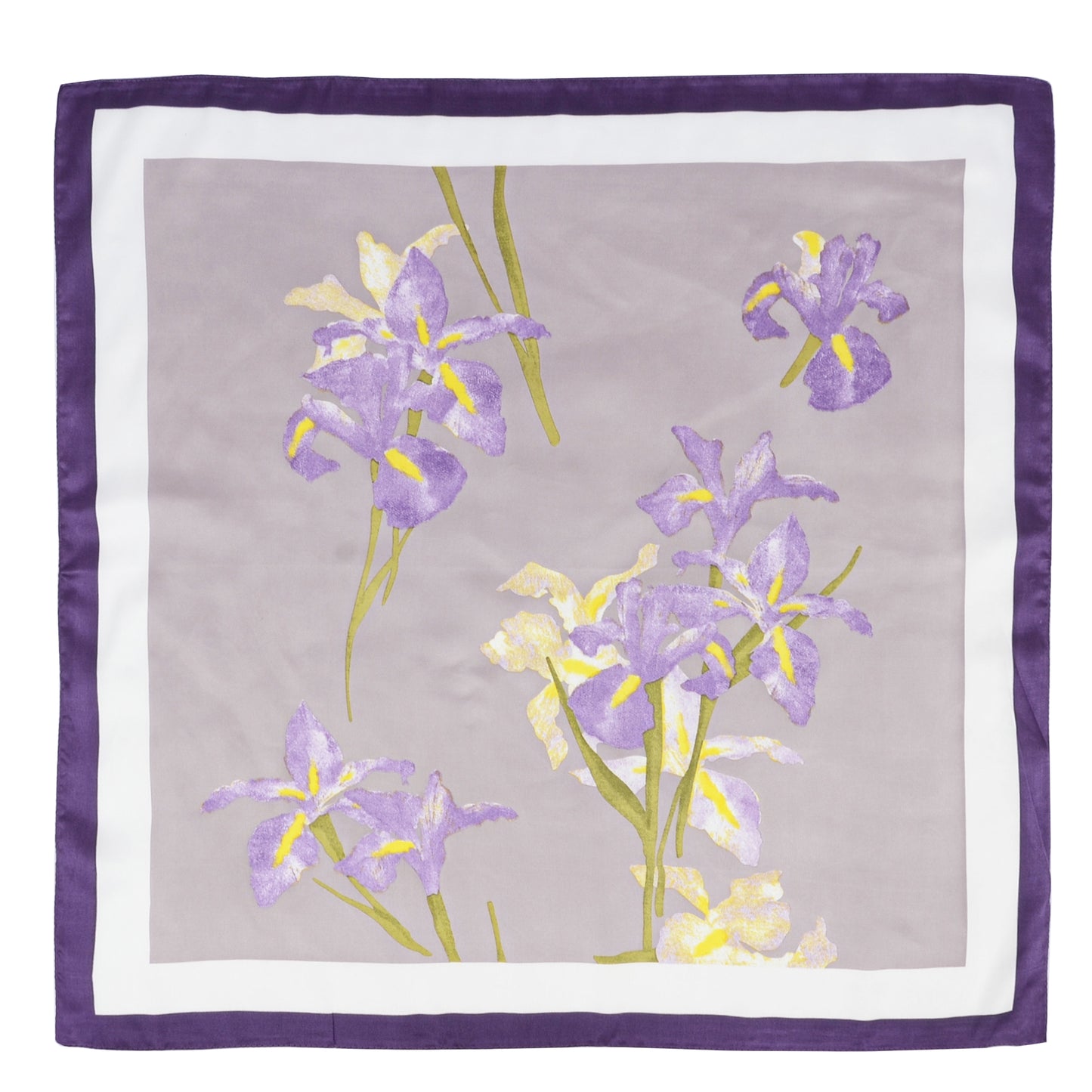 Anna-Kaci Satin Square Scarf with Elegant Floral Print for Neck Hair and Handbag Accessory - 27.5IN¡Á27.5IN