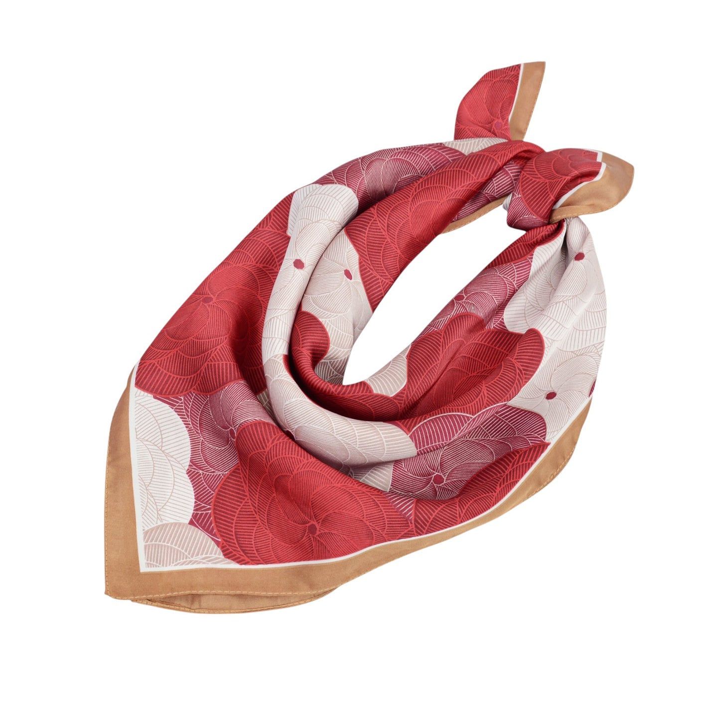 Anna-Kaci Satin Square Scarf with Elegant Floral Print for Neck Hair and Handbag Accessory - 27.5IN¡Á27.5IN