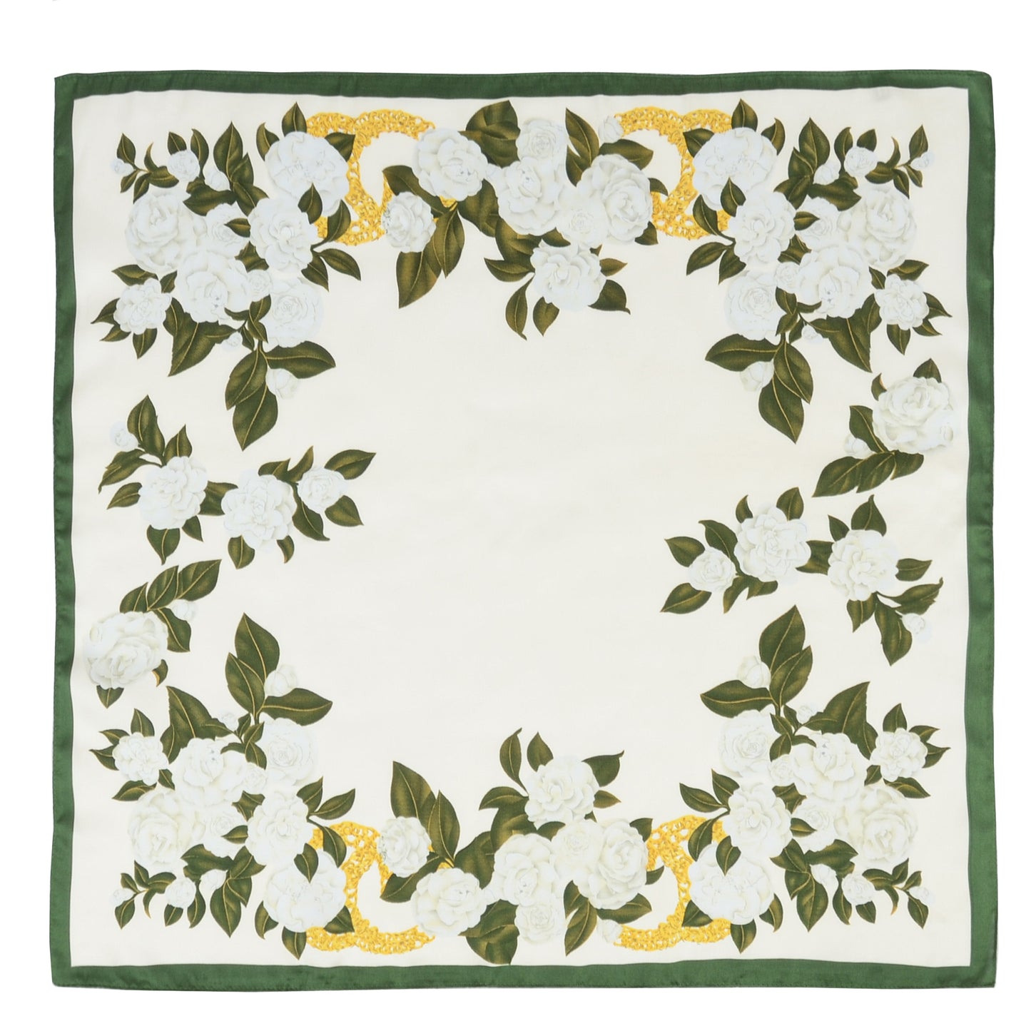 Anna-Kaci Satin Square Scarf with Elegant Floral Print for Neck Hair and Handbag Accessory - 27.5IN¡Á27.5IN