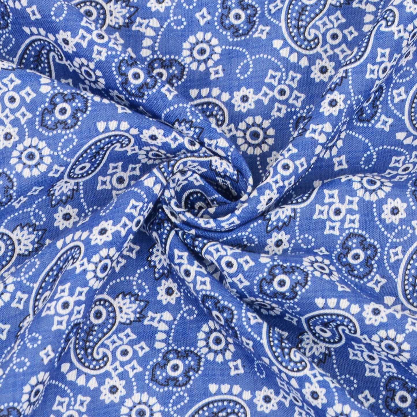 Anna-Kaci Women's Cotton Square Scarf with Floral and Paisley Print for Neck Hair and Handbag Styling - 22.8IN¡Á22.8IN