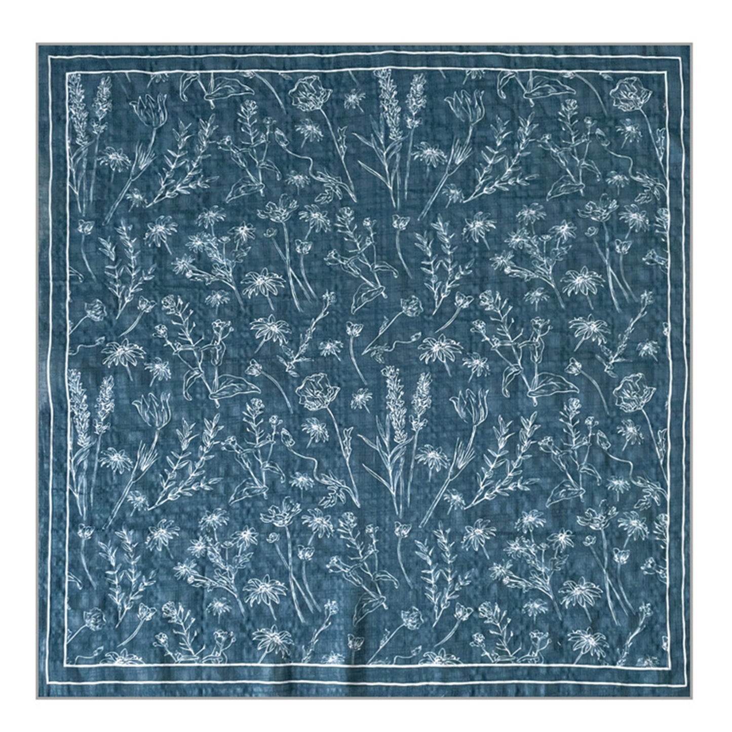 Anna-Kaci Cotton Square Neck Scarf Printed Four Seasons Versatile Fashion Accessory - 22.8IN¡Á22.8IN