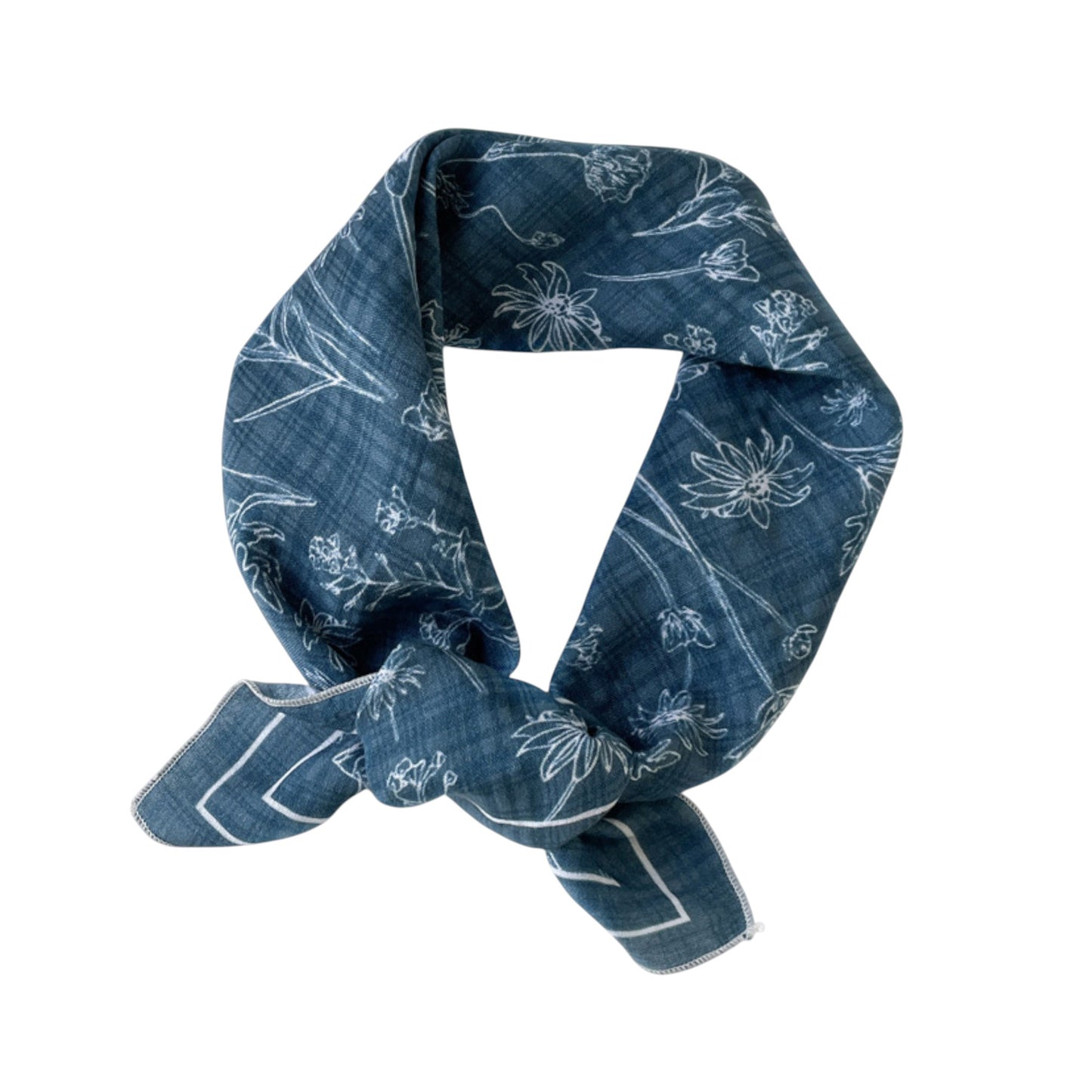 Anna-Kaci Cotton Square Neck Scarf Printed Four Seasons Versatile Fashion Accessory - 22.8IN¡Á22.8IN