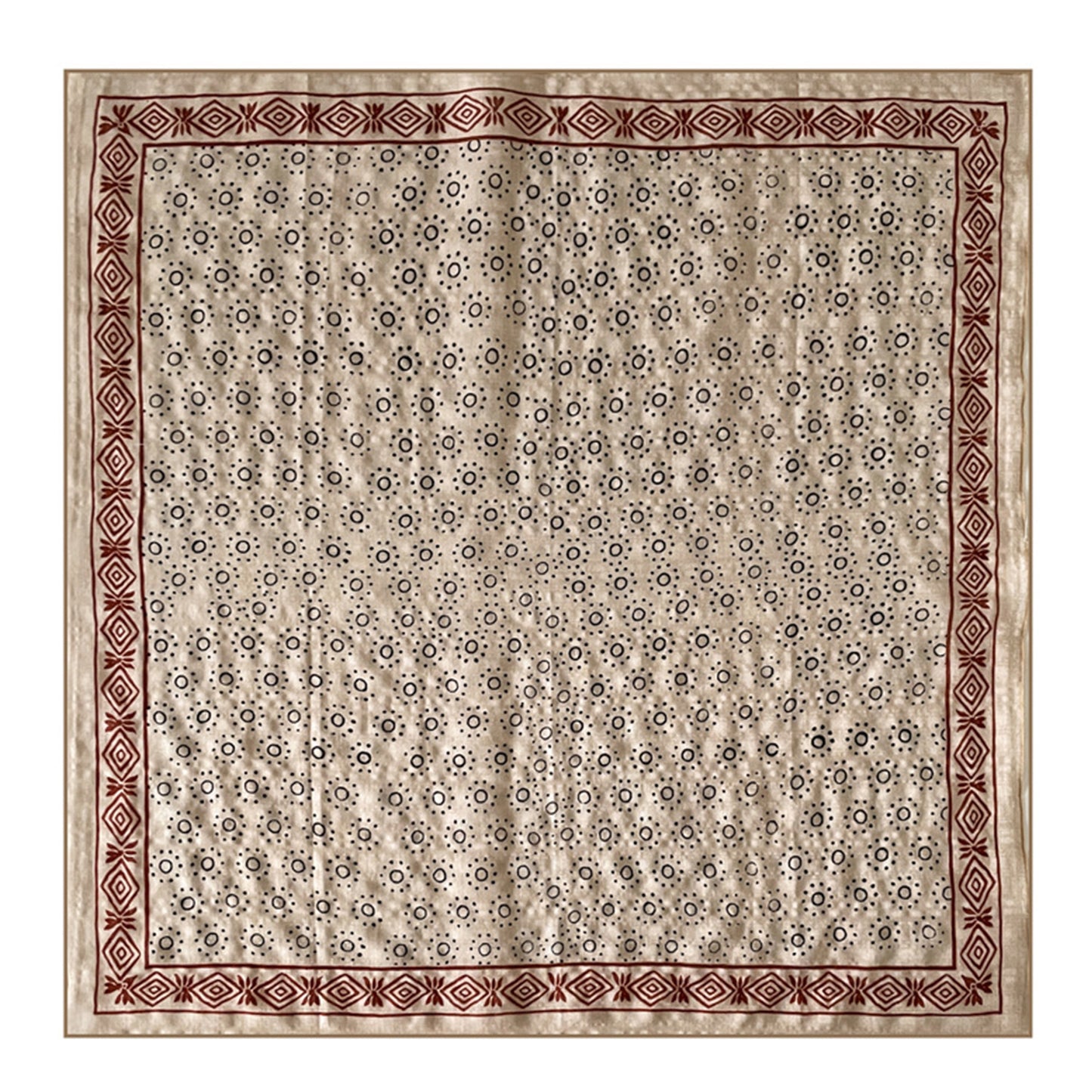 Anna-Kaci Cotton Square Neck Scarf Printed Four Seasons Versatile Fashion Accessory - 22.8IN¡Á22.8IN