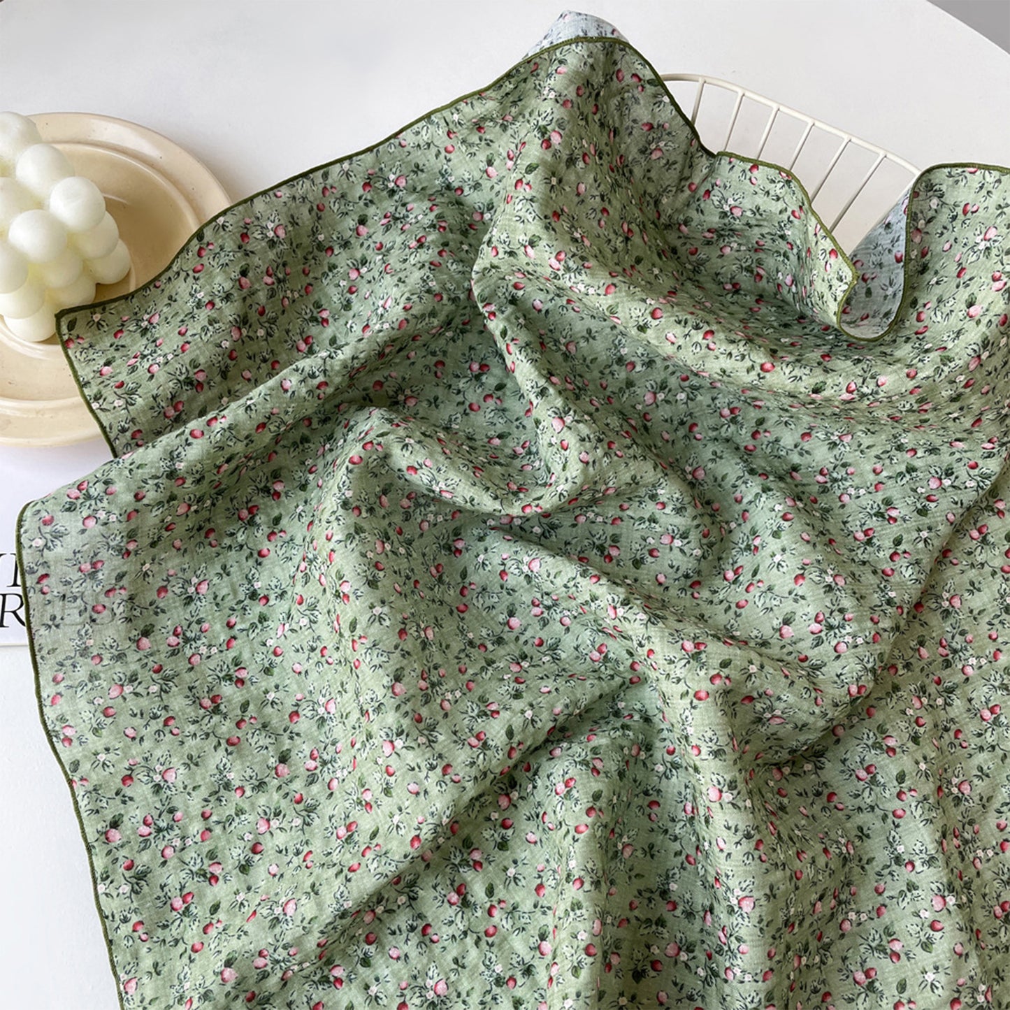 Anna-Kaci Cotton Square Neck Scarf Printed Four Seasons Versatile Fashion Accessory - 22.8IN¡Á22.8IN