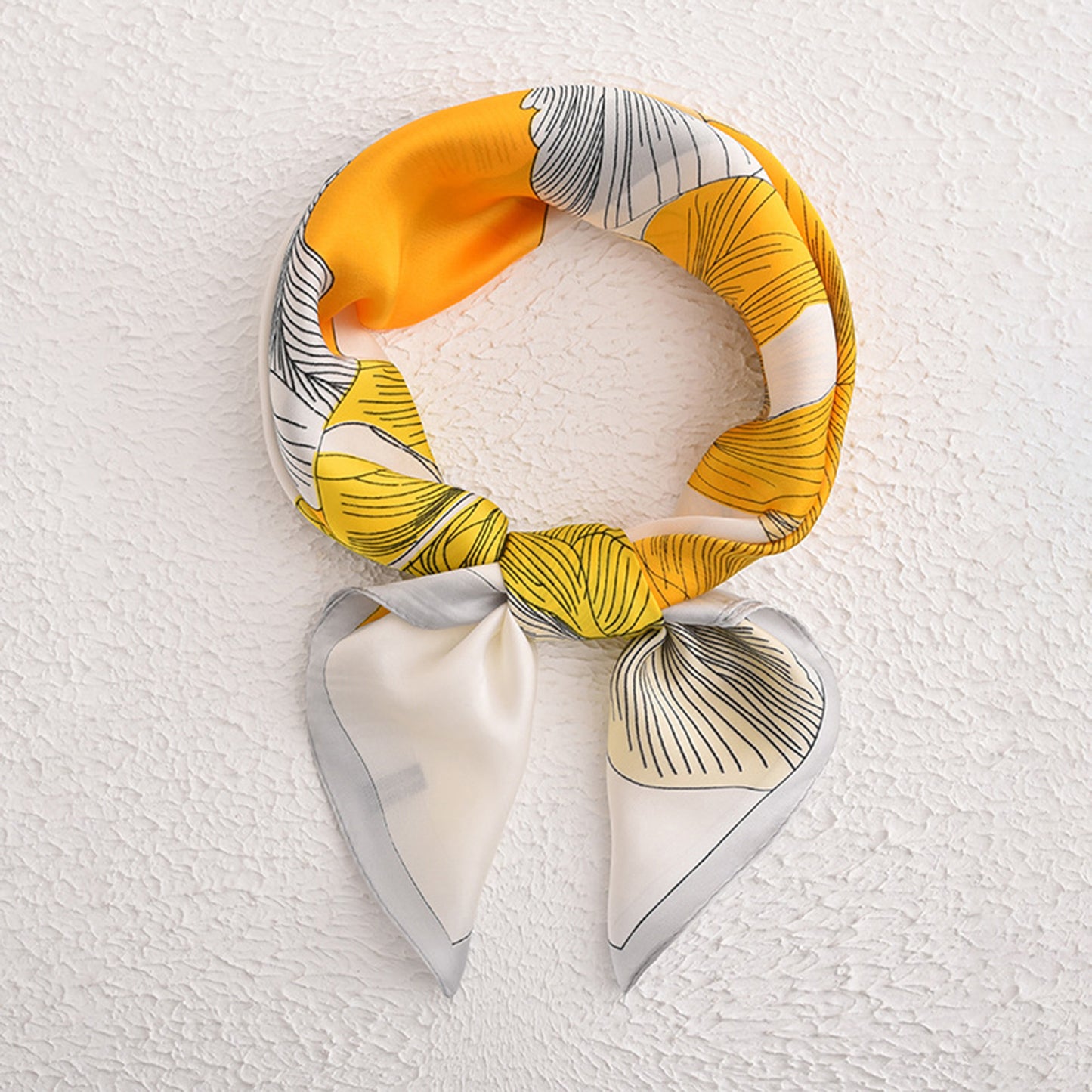 Anna-Kaci Women's Large Floral Print Square Scarf with Soft Silky Fabric Lightweight Versatile Fashion Accessory