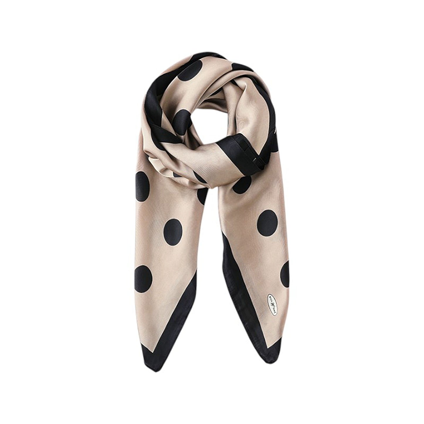 Anna-Kaci Women's Polka Dot Print Square Scarf with Soft Silky Fabric Lightweight Versatile Neck and Hair Accessory