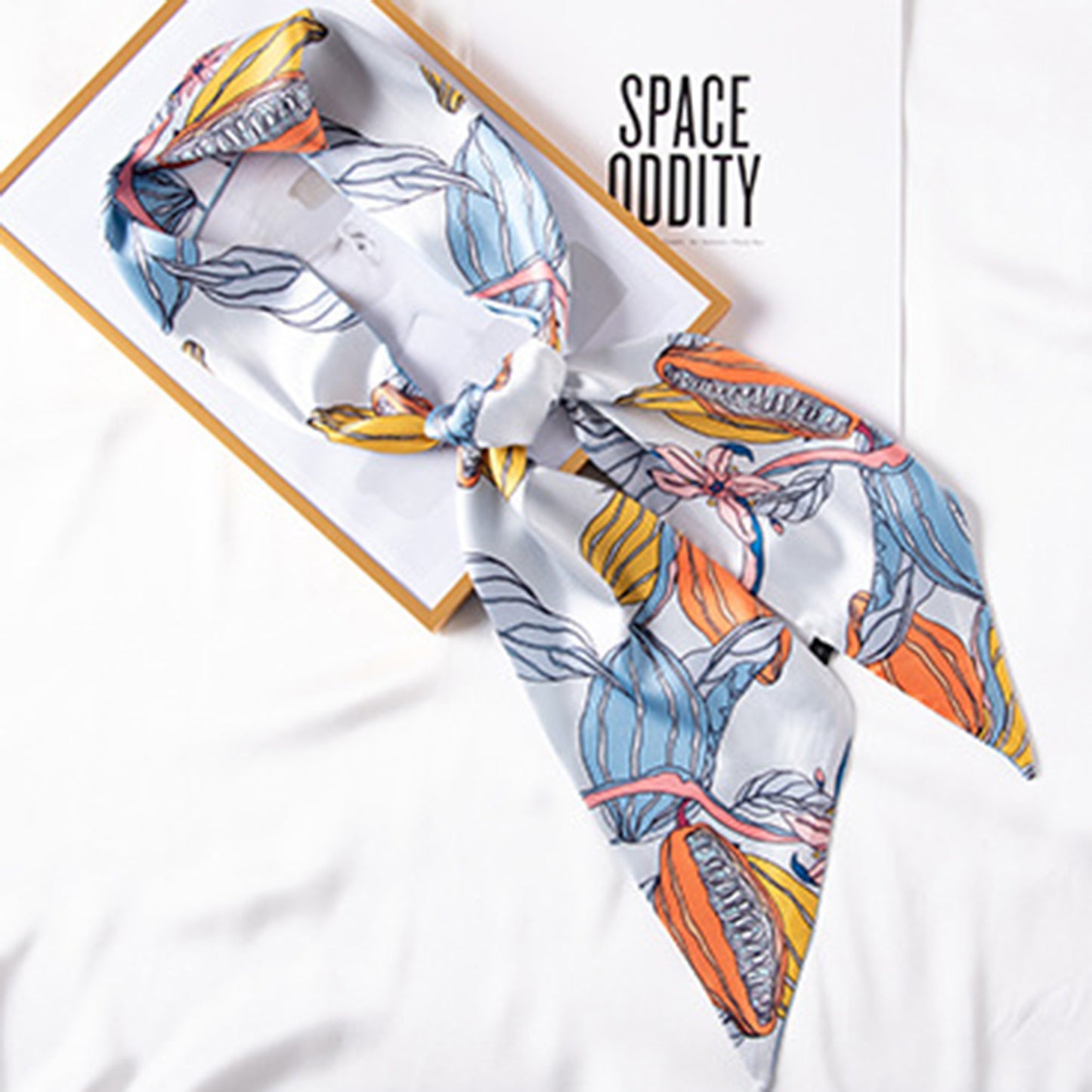 Anna-Kaci Women's Multicolor Floral Print Silky Scarf with Soft Lightweight Fabric Versatile Square Neck and Hair Accessory