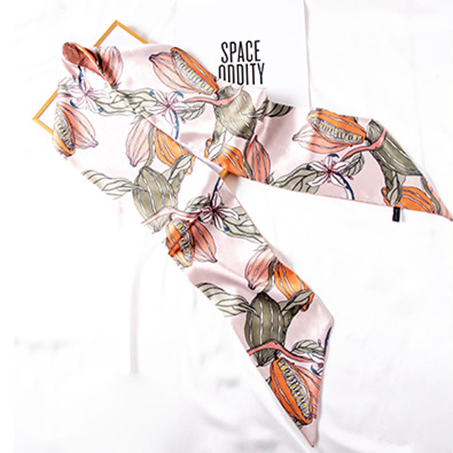 Anna-Kaci Women's Multicolor Floral Print Silky Scarf with Soft Lightweight Fabric Versatile Square Neck and Hair Accessory