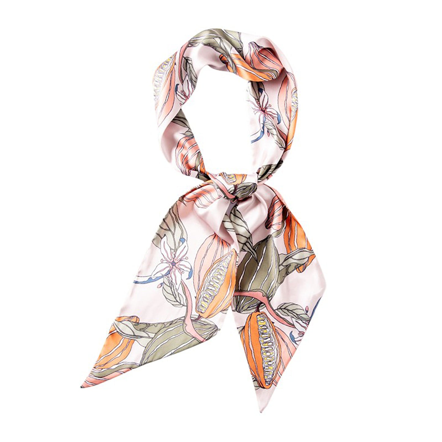 Anna-Kaci Women's Multicolor Floral Print Silky Scarf with Soft Lightweight Fabric Versatile Square Neck and Hair Accessory