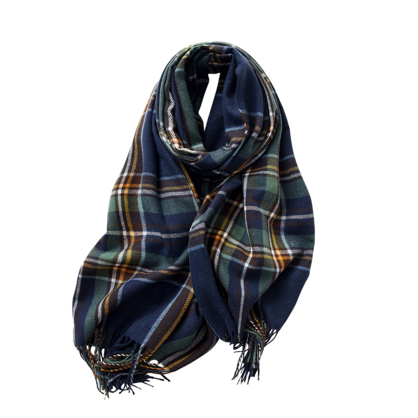 Anna-Kaci Women's Plaid Fringe Scarf with Soft Woven Fabric Classic Check Pattern and Cozy Wrap Design