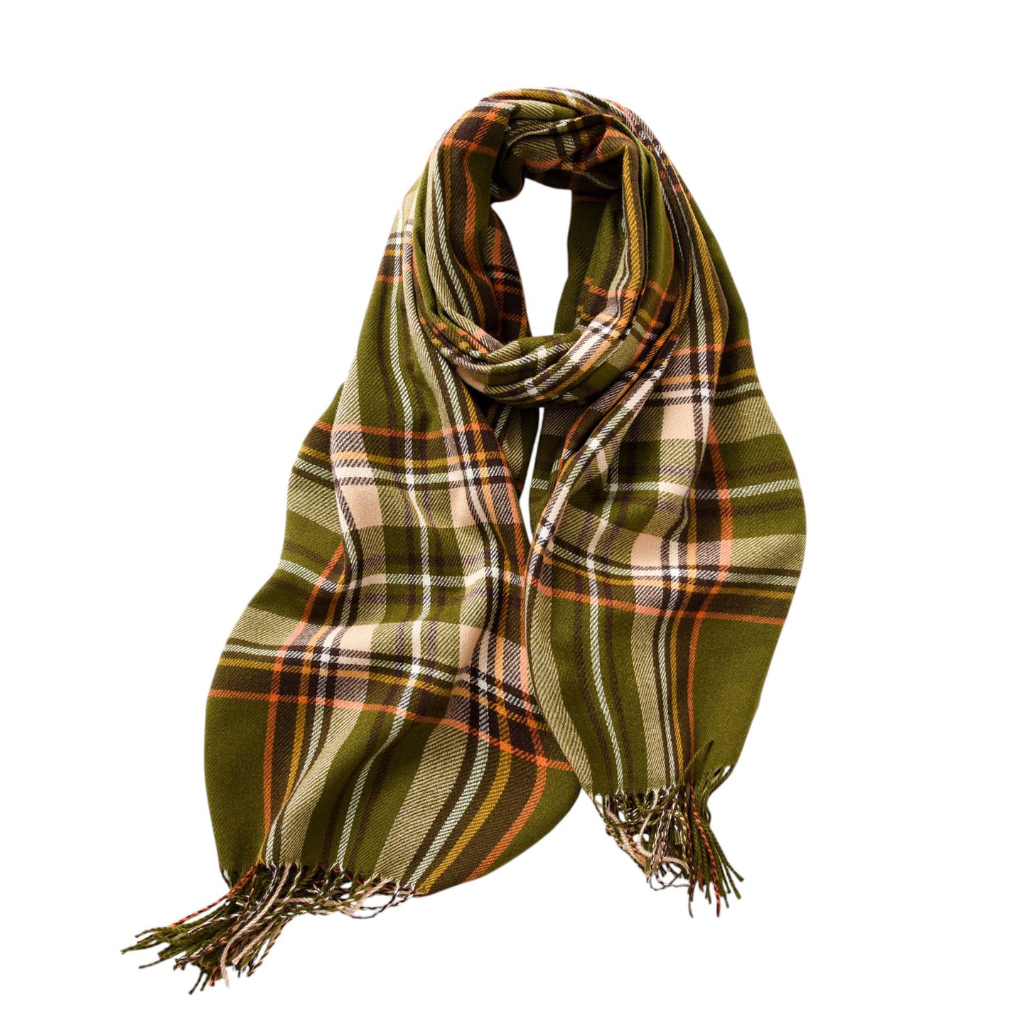 Anna-Kaci Women's Plaid Fringe Scarf with Soft Woven Fabric Classic Check Pattern and Cozy Wrap Design