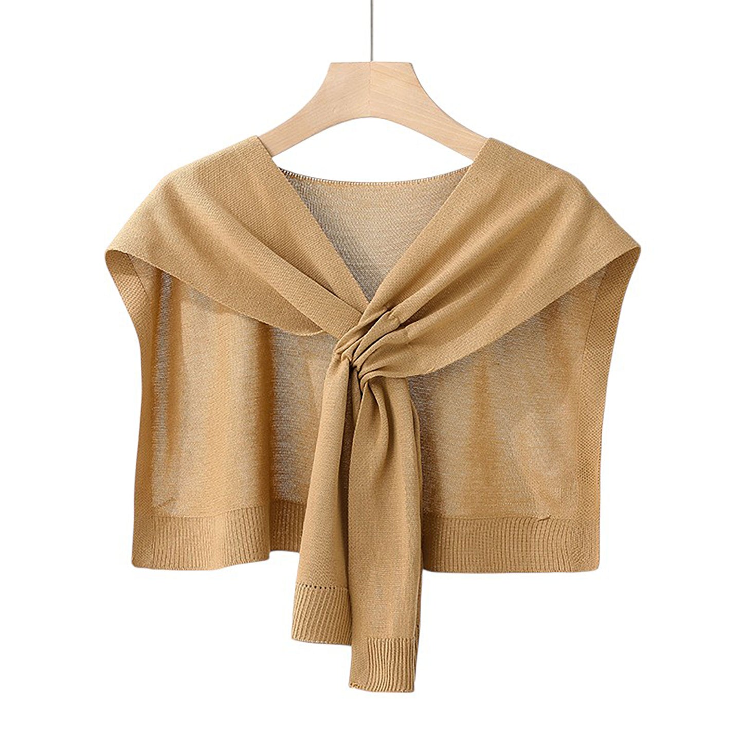 Anna-Kaci Women's Lightweight Knit Scarf Wrap with Soft Stretch Fabric Versatile Layering Shawl and Tie Front Design