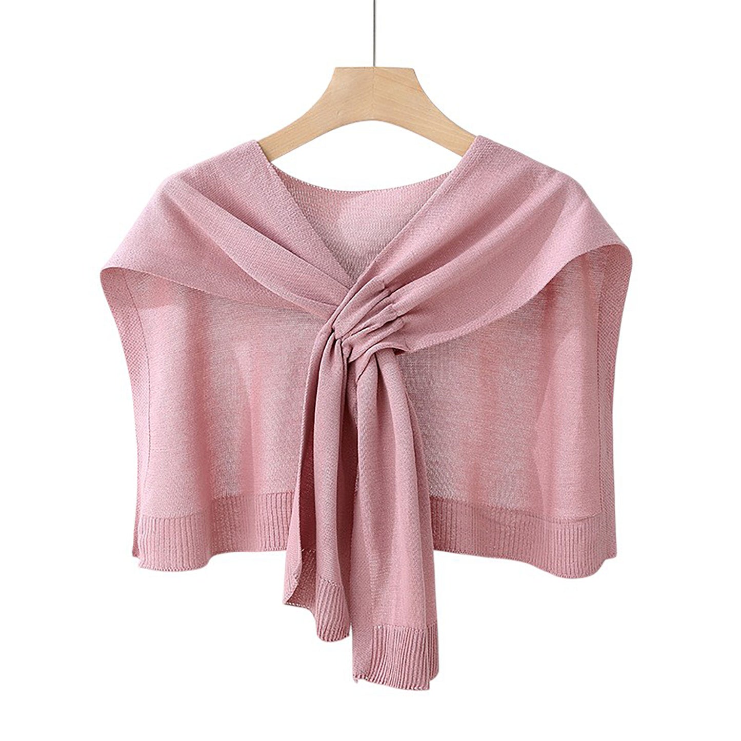 Anna-Kaci Women's Lightweight Knit Scarf Wrap with Soft Stretch Fabric Versatile Layering Shawl and Tie Front Design