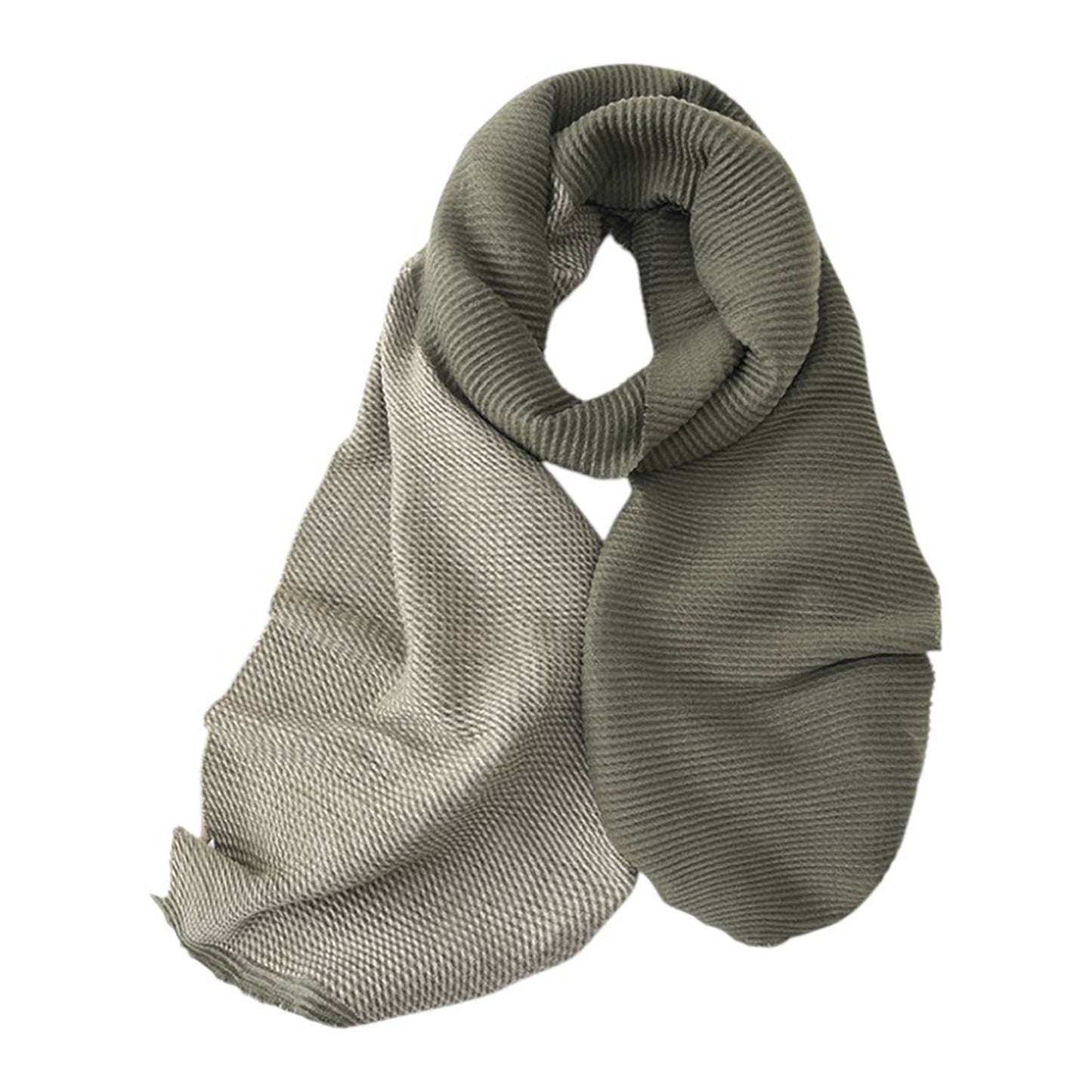 Anna-Kaci Women's Color Block Woven Scarf with Soft Cozy Fabric Modern Neutral Tones and Textured Design
