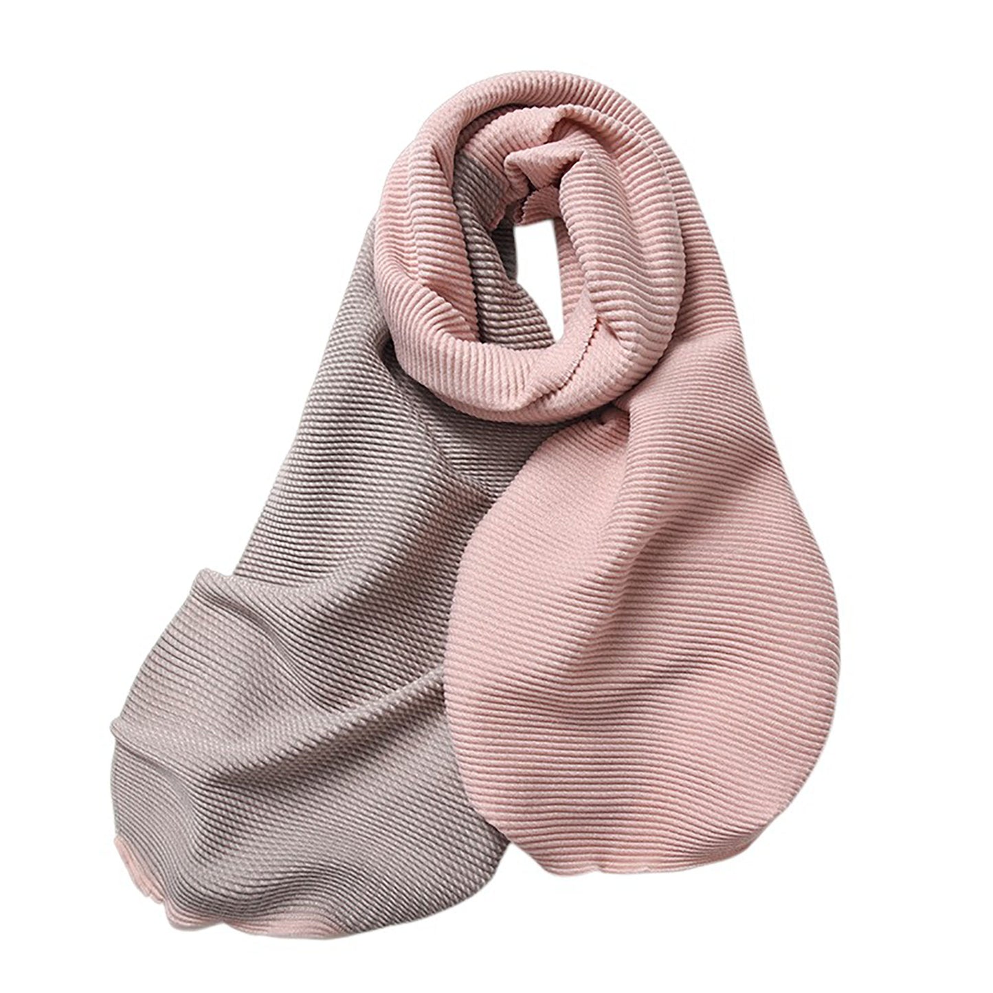 Anna-Kaci Women's Color Block Woven Scarf with Soft Cozy Fabric Modern Neutral Tones and Textured Design