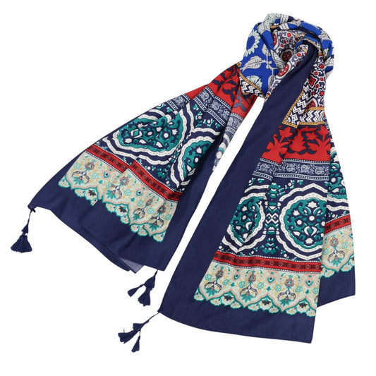 Anna-Kaci Vintage Oversized Scarf Lightweight Versatile Wrap for Beach Travel and Everyday Styling - 70.9IN¡Á35.4IN