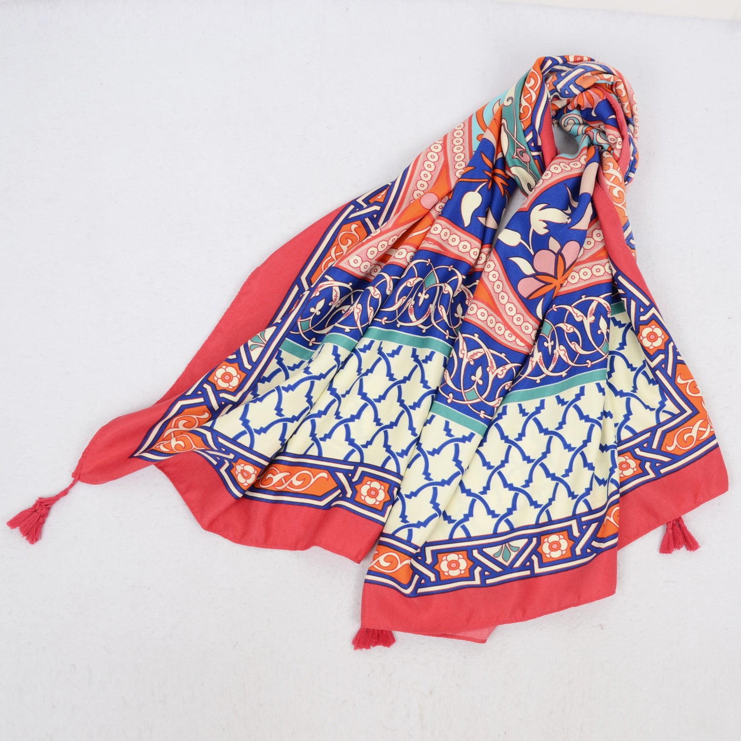 Anna-Kaci Vintage Oversized Scarf Lightweight Versatile Wrap for Beach Travel and Everyday Styling - 70.9IN¡Á35.4IN