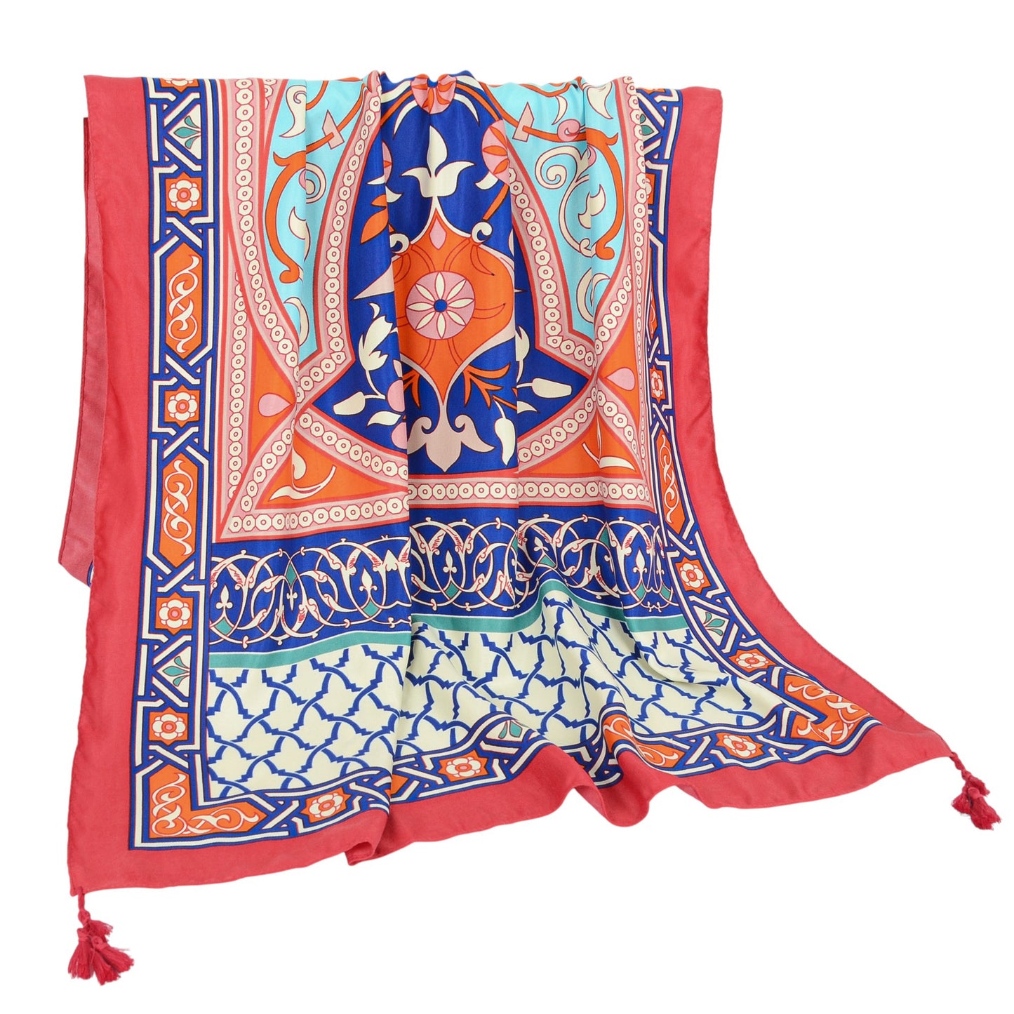 Anna-Kaci Vintage Oversized Scarf Lightweight Versatile Wrap for Beach Travel and Everyday Styling - 70.9IN¡Á35.4IN
