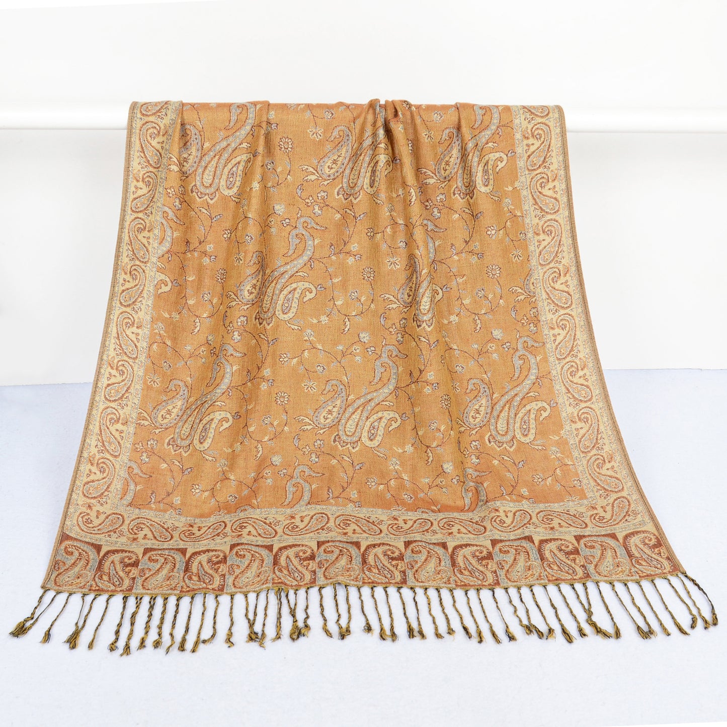 Anna-Kaci Autumn Winter Vintage Faux Cashmere Tassel Shawl Wrap with Soft Breathable Weave - 71IN¡Á27IN