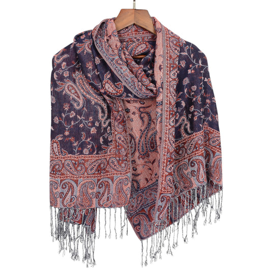 Anna-Kaci Autumn Winter Vintage Faux Cashmere Tassel Shawl Wrap with Soft Breathable Weave - 71IN¡Á27IN