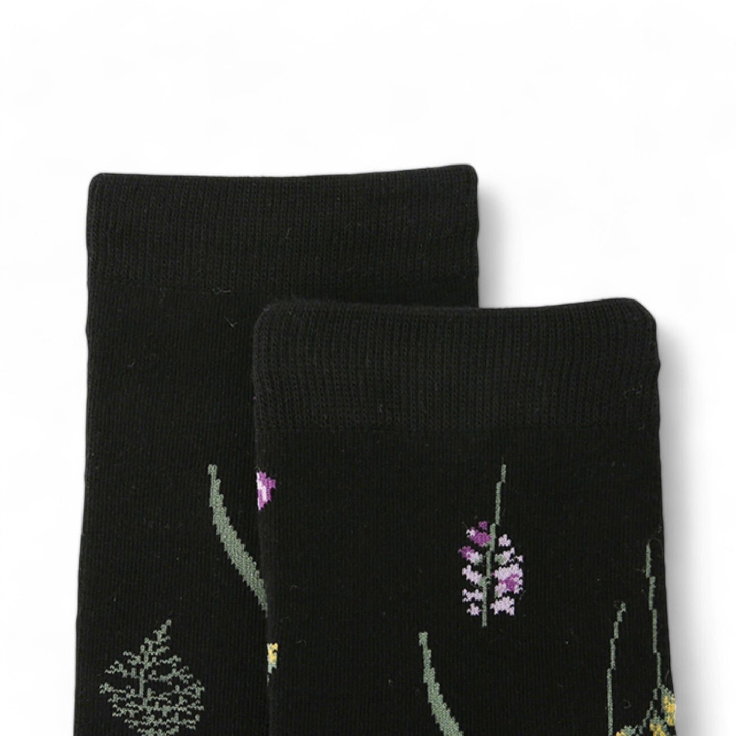 Alilang Women's 3-Pack Patterned Crew Socks with Vintage Embroidered Floral and Abstract Prints