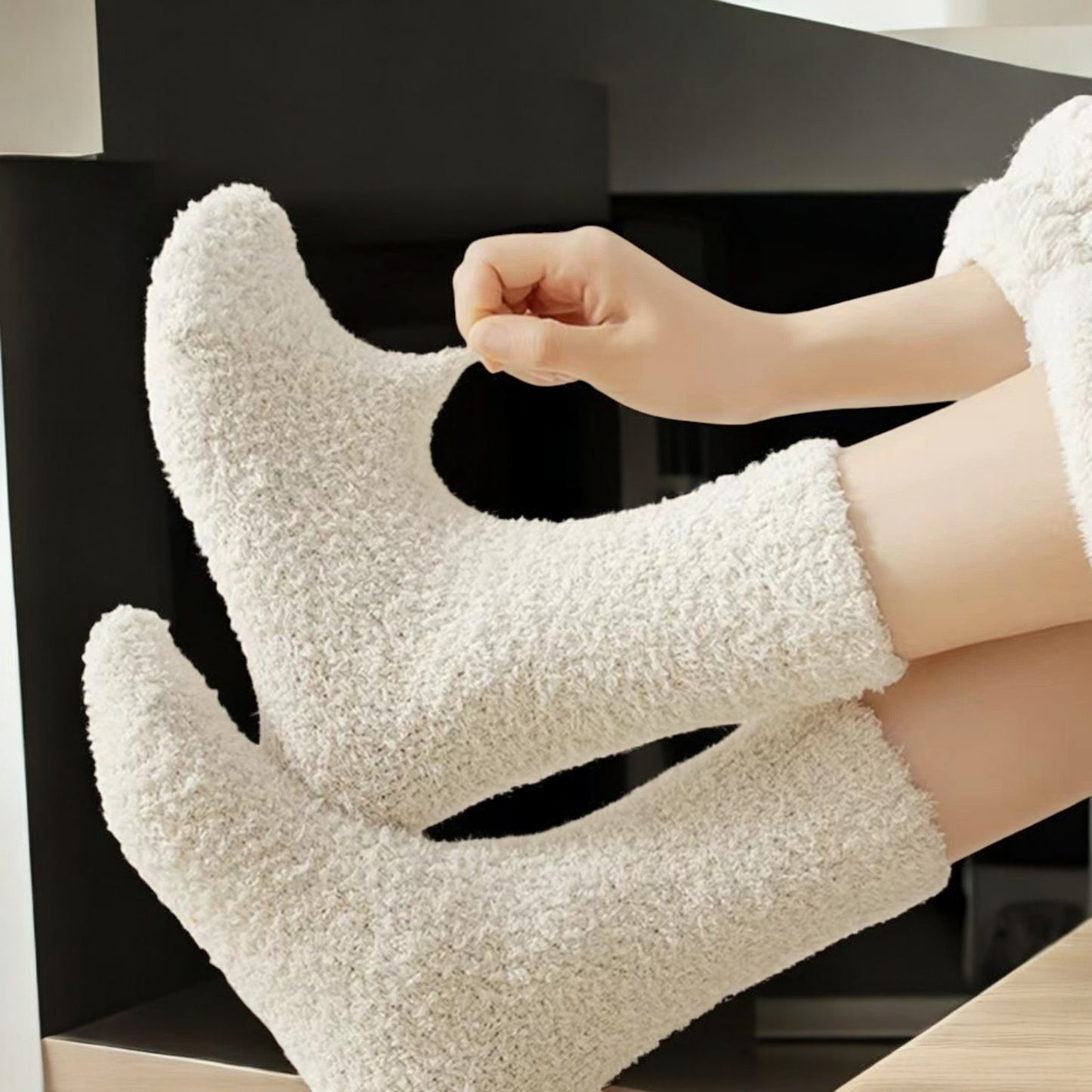 Alilang Women's 3-Pack Anti-Slip Fuzzy Grip Socks for Cozy Indoor Comfort
