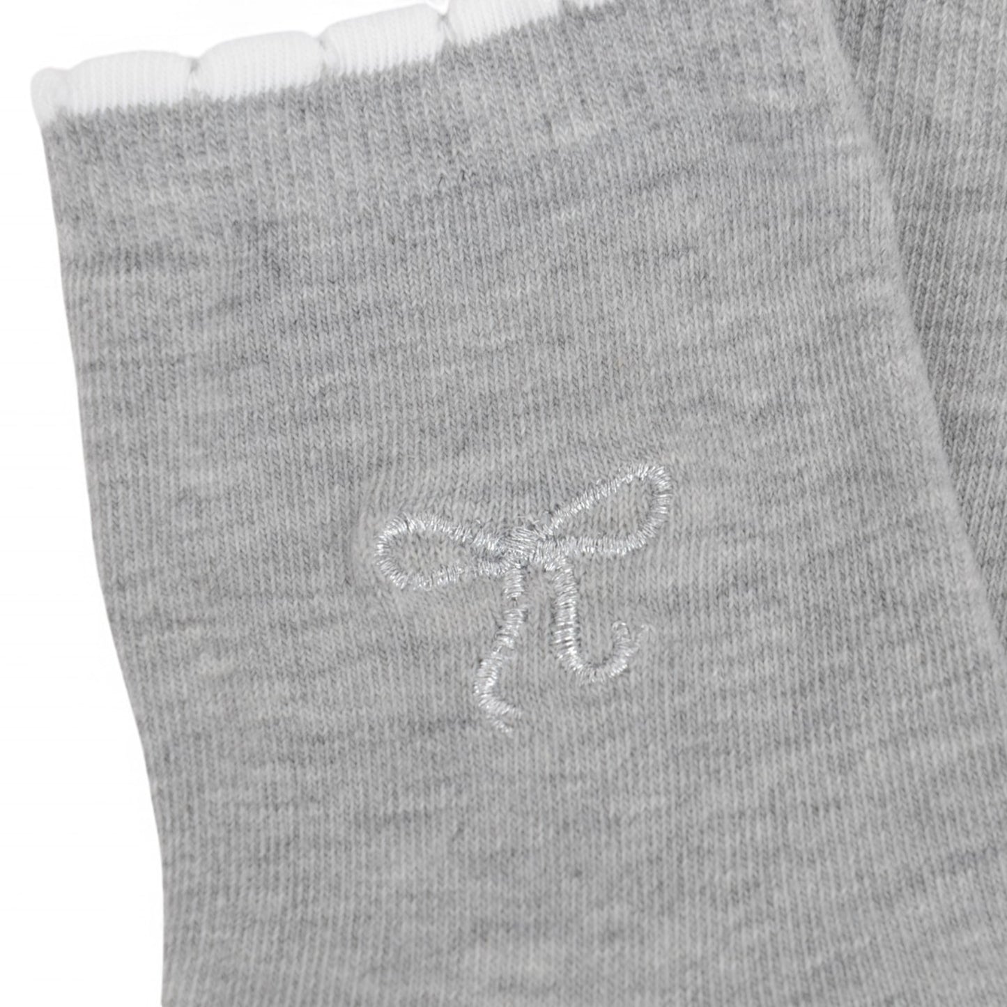 Women's 3-Pack Soft Knit Ankle Socks with Scalloped Trim and Embroidered Bow Detail