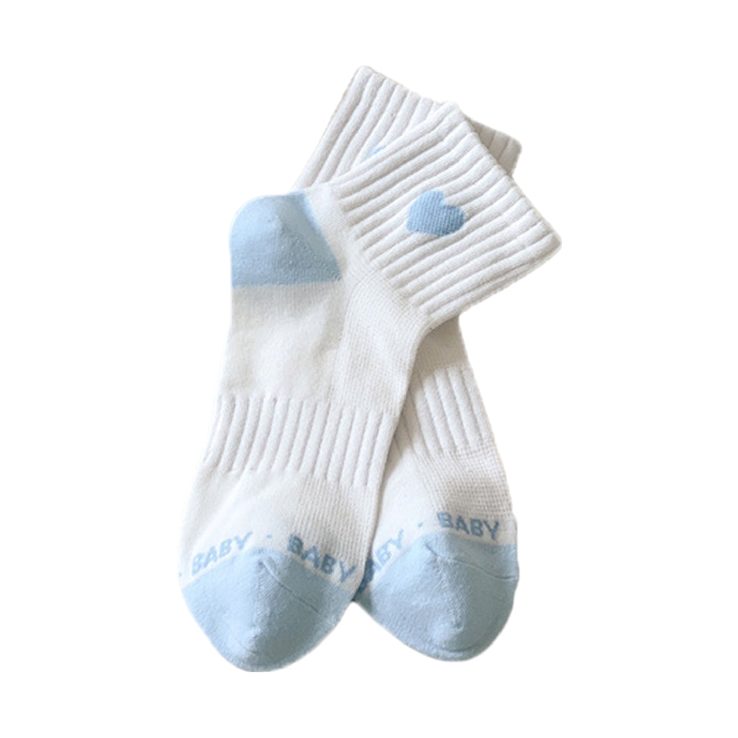 Anna-Kaci Women's Ribbed Ankle Socks with Contrast Toe and Heart Detail for Everyday Casual Wear