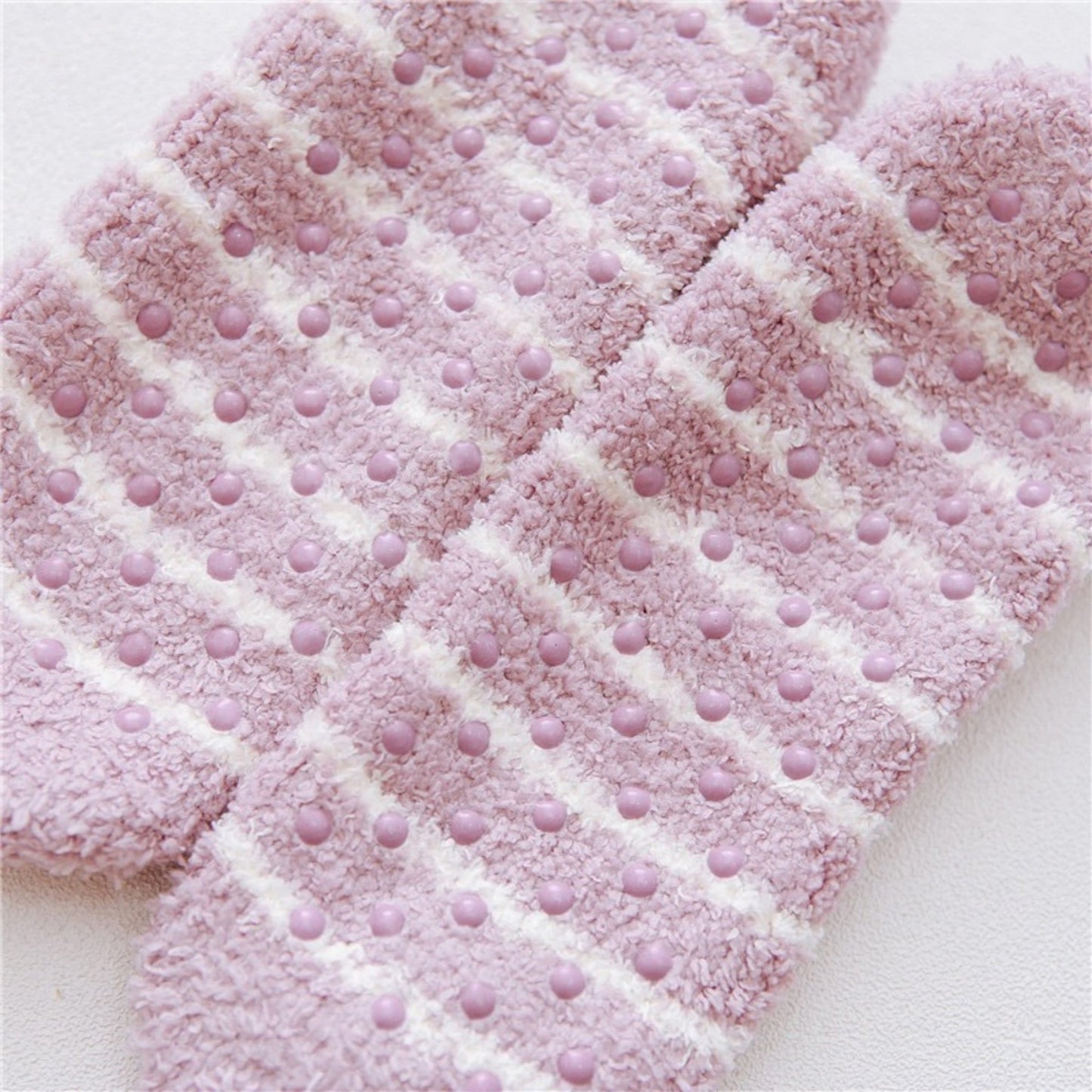 Anna-Kaci Women's 3-Pack Non-Slip Plush Fuzzy Slipper Socks with Fabric Bow and Grip Bottoms