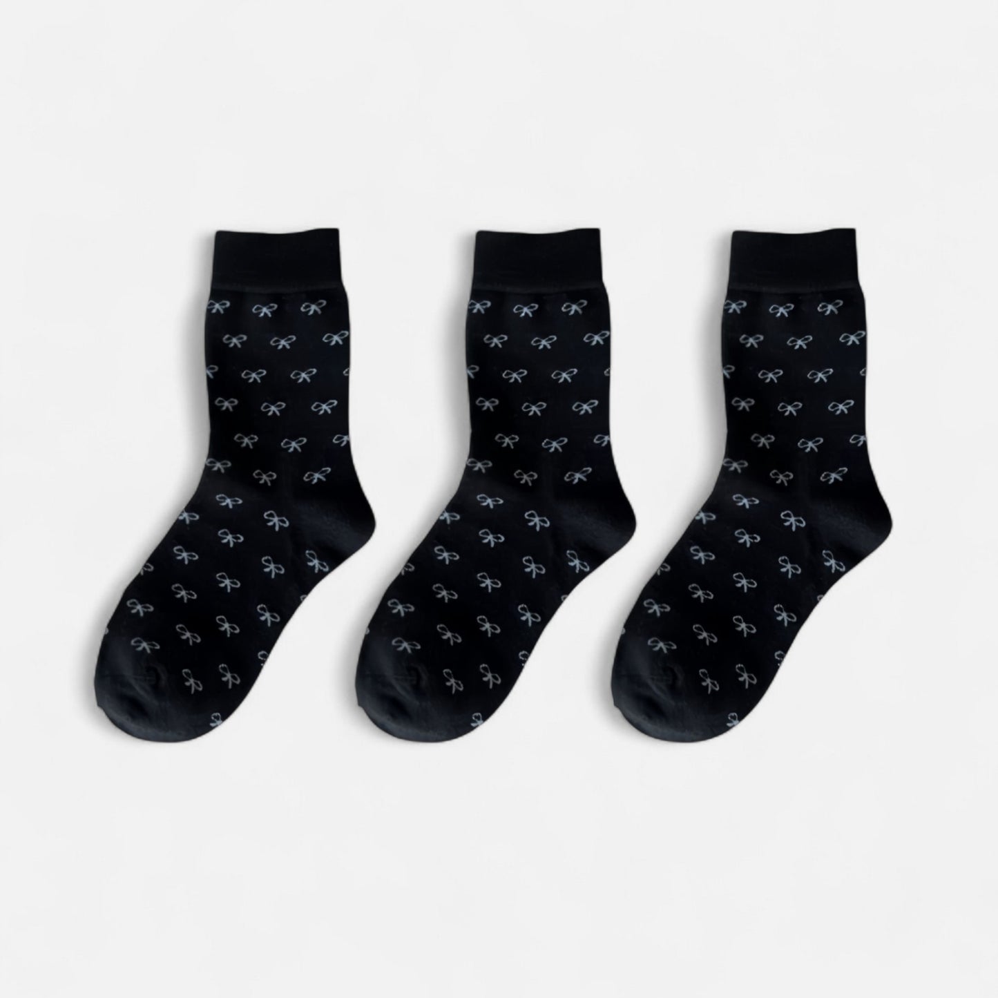 Anna-Kaci Women's 3-Pack Crew Socks with Allover Print Design Soft Stretch Knit for Everyday Comfort