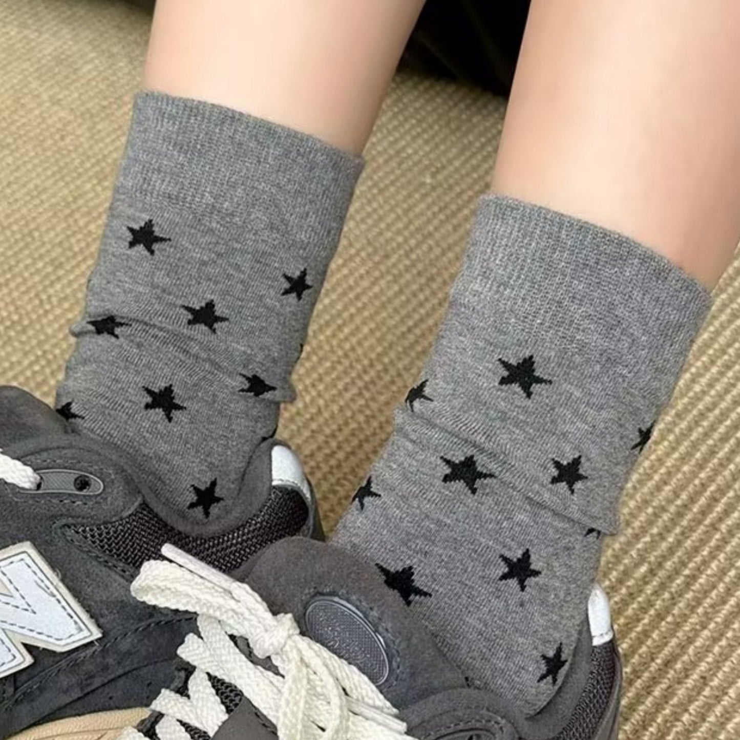 Anna-Kaci Women's 3-Pack Crew Socks with Allover Print Design Soft Stretch Knit for Everyday Comfort