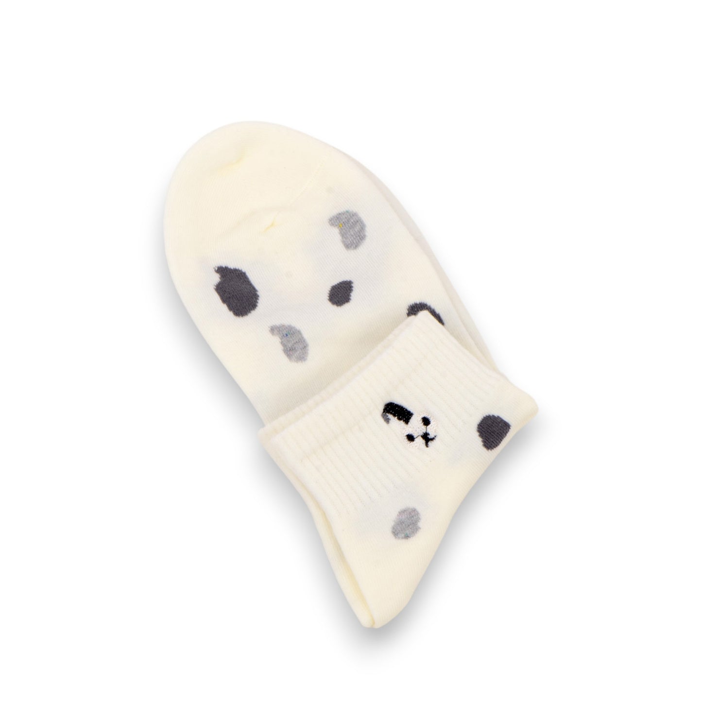 Anna-Kaci 3-Pack Women's Cartoon Embroidered Cotton Ankle Socks with Stripes and Color Speckle Design