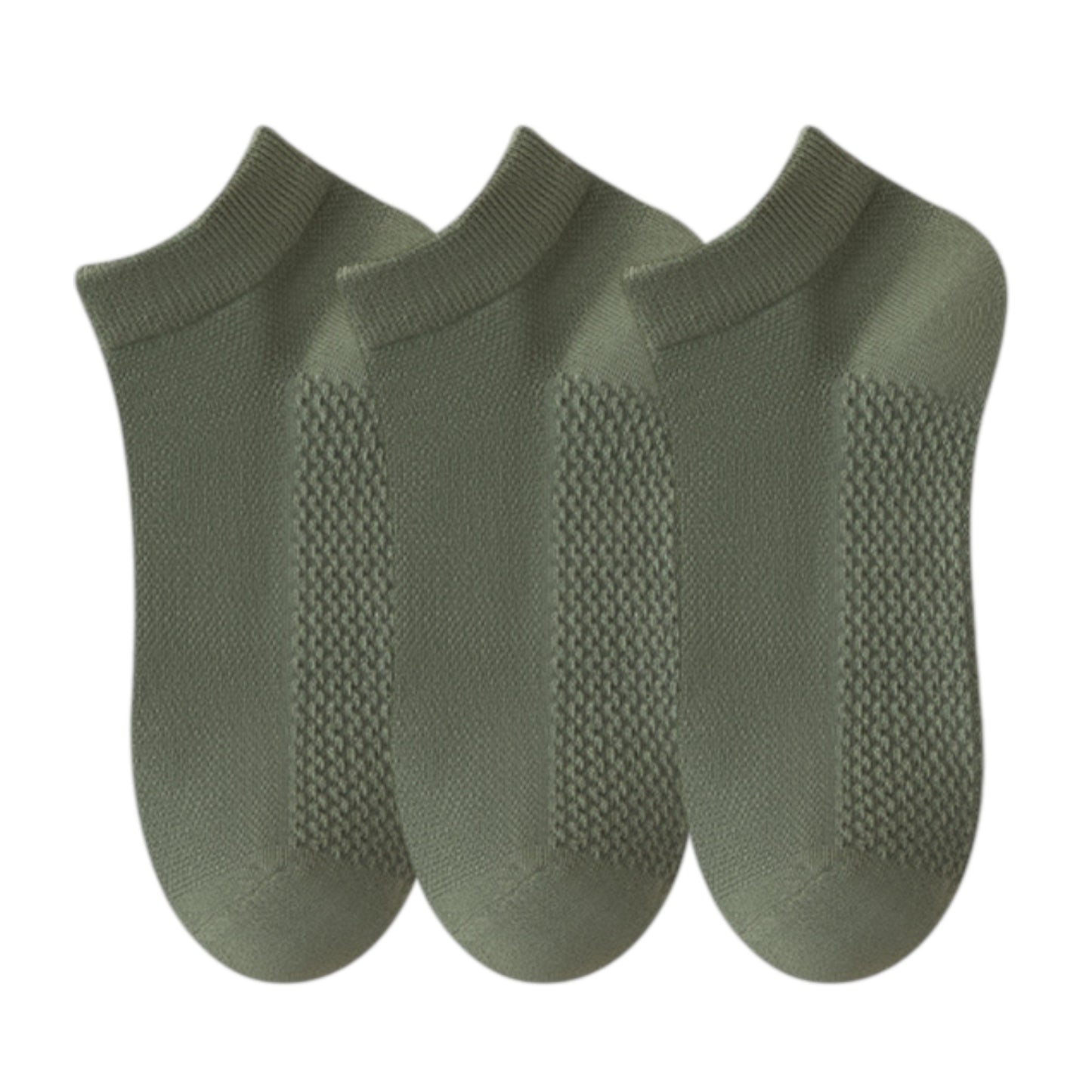 Anna-Kaci 3-Pack Men¡¯s Low Cut Cotton Ankle Socks with Breathable Mesh Knit and Odor-Resistant Antibacterial Design