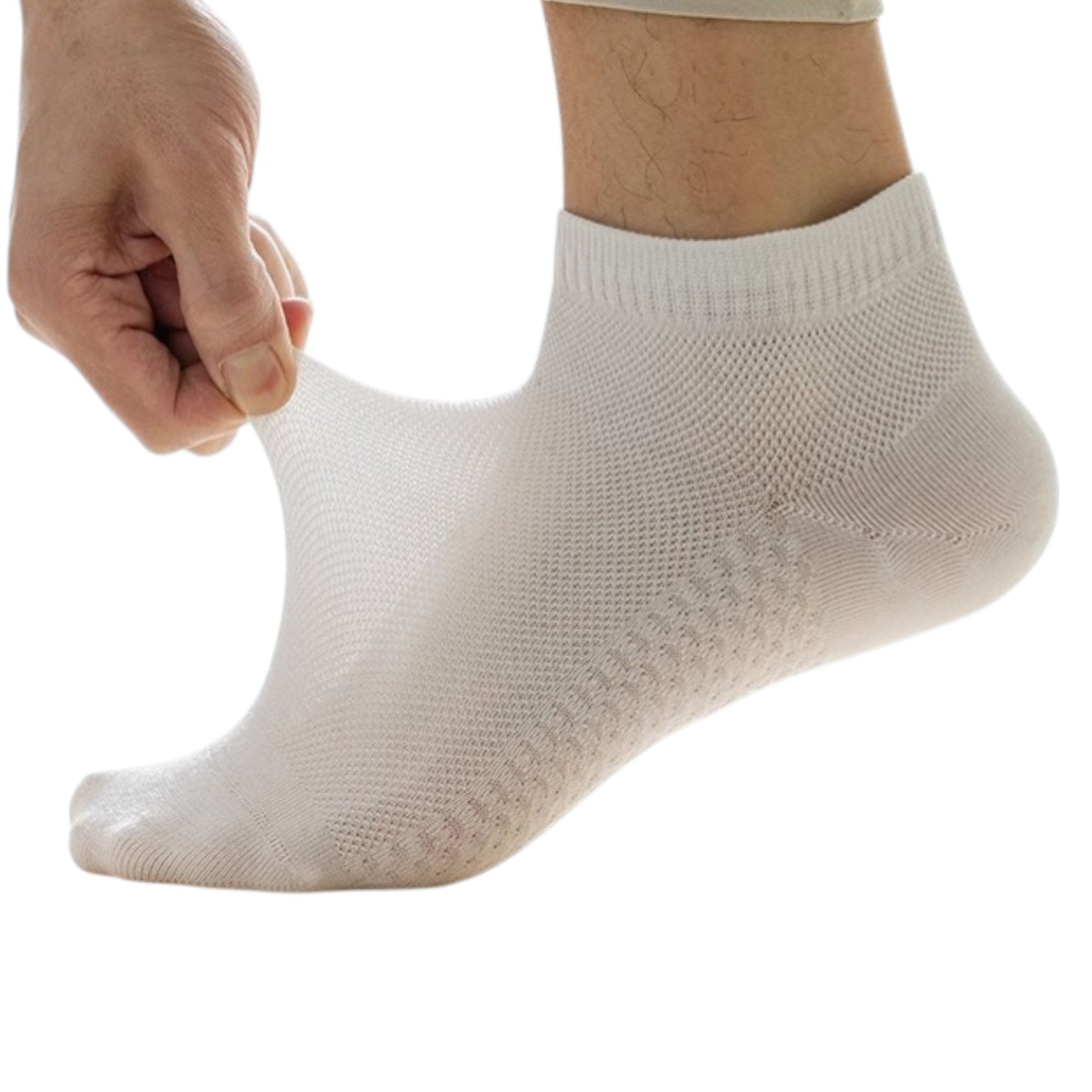 Anna-Kaci 3-Pack Men¡¯s Low Cut Cotton Ankle Socks with Breathable Mesh Knit and Odor-Resistant Antibacterial Design