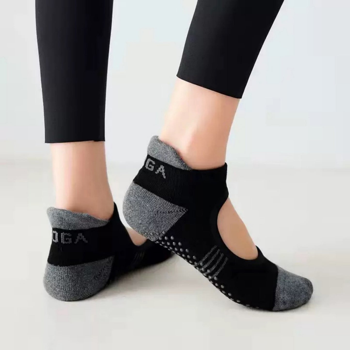 Anna-Kaci Women's 3-Pack Low Cut Performance Socks with Arch Support Cushioned Sole and Non-Slip Grip Heel